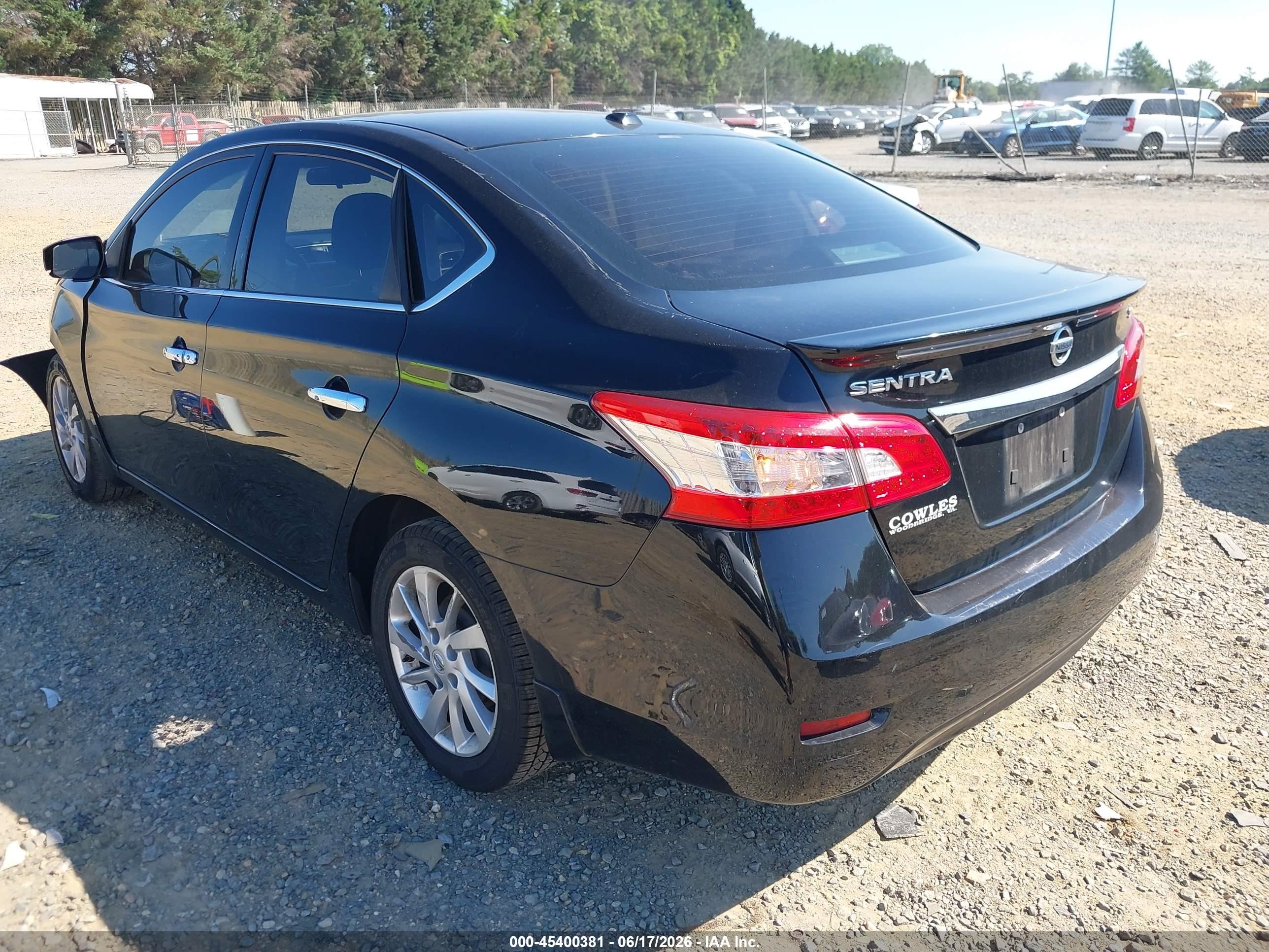 2015 Nissan Sentra Sv Black vin: 3N1AB7AP1FY333991