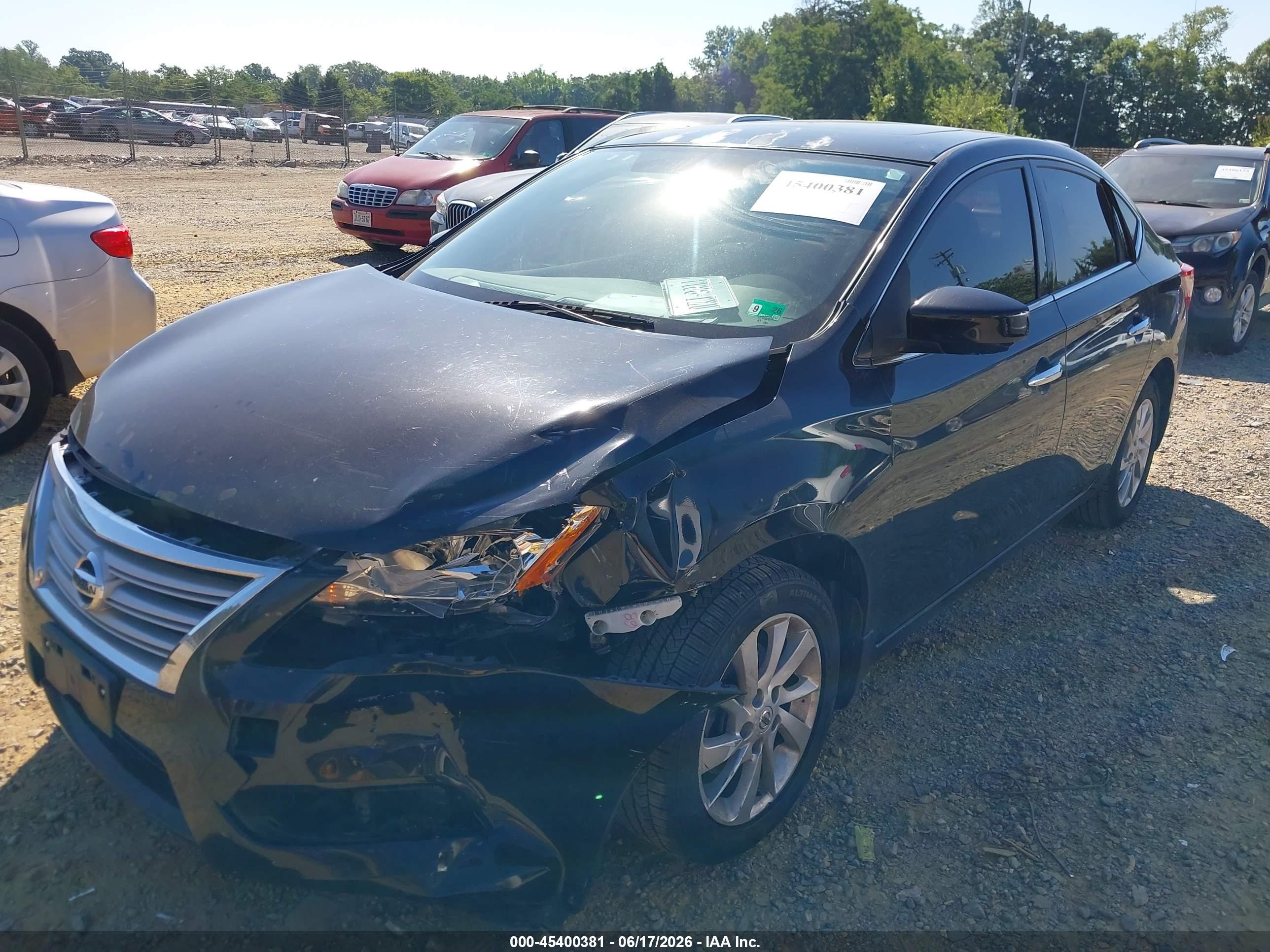 2015 Nissan Sentra Sv Black vin: 3N1AB7AP1FY333991