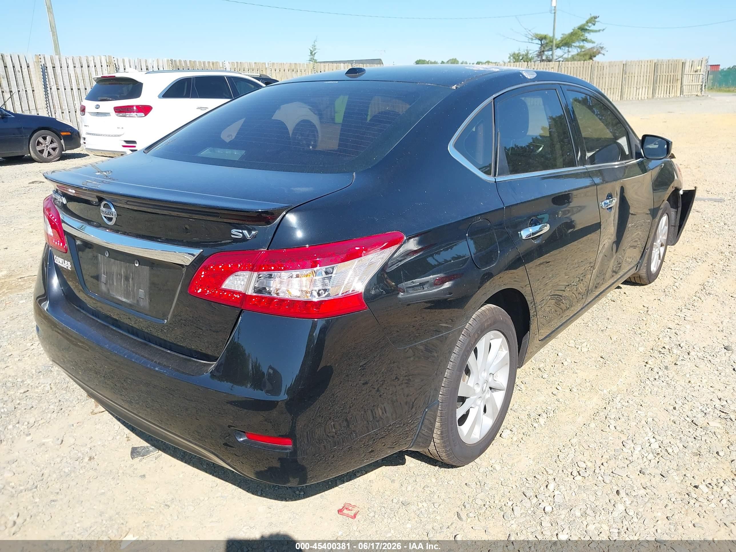 2015 Nissan Sentra Sv Black vin: 3N1AB7AP1FY333991