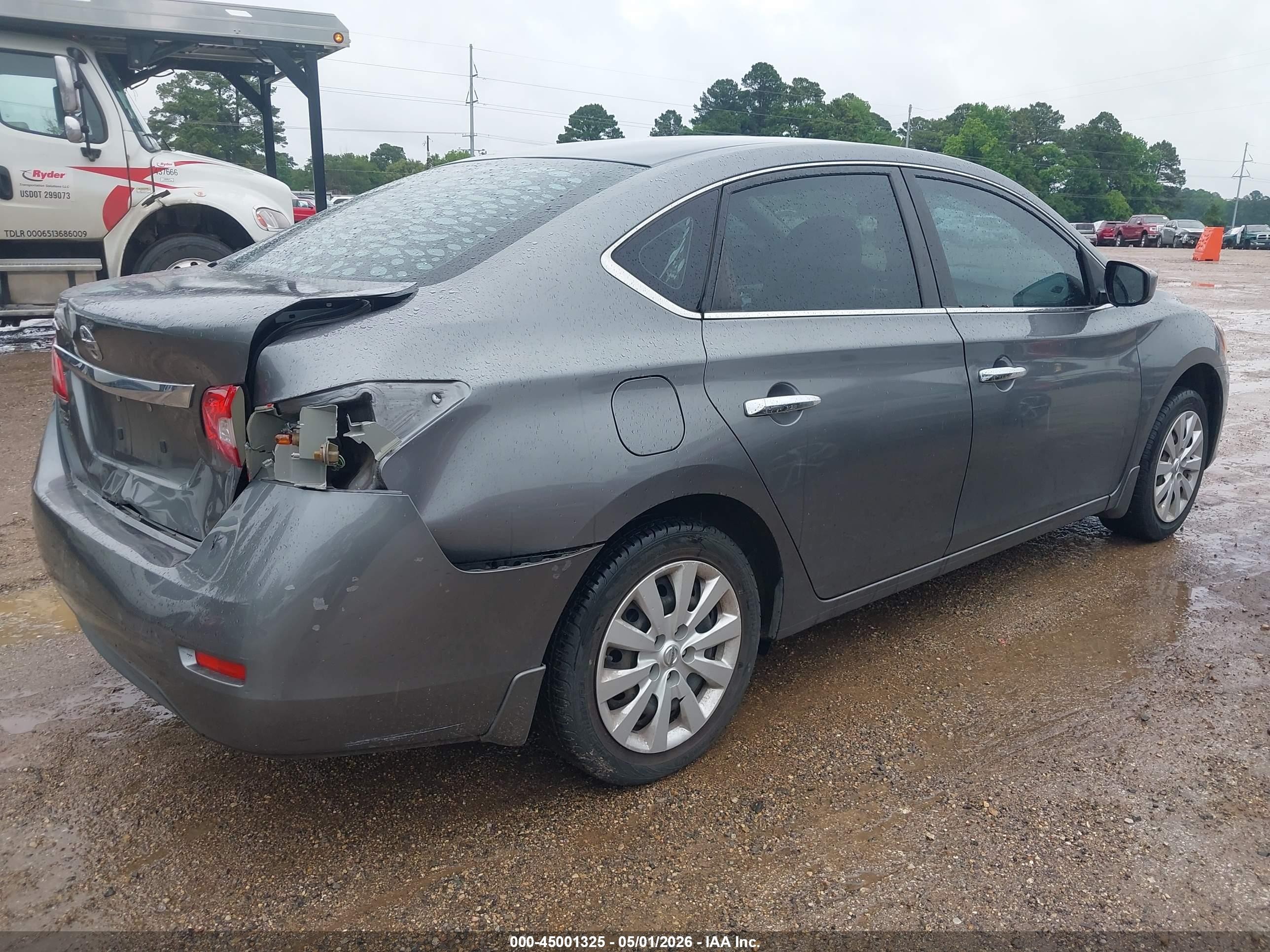 2015 Nissan Sentra S Серый vin: 3N1AB7AP1FY335403