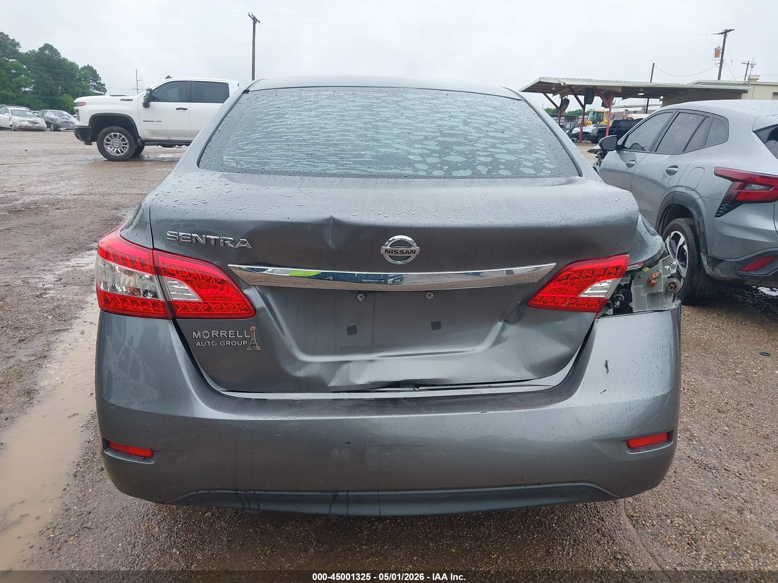 2015 Nissan Sentra S Серый vin: 3N1AB7AP1FY335403