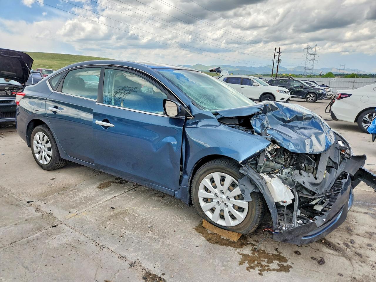 2015 Nissan Sentra Sv Blue vin: 3N1AB7AP1FY336454