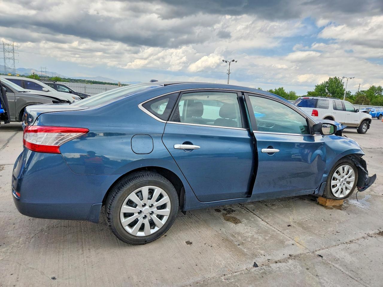 2015 Nissan Sentra Sv Blue vin: 3N1AB7AP1FY336454