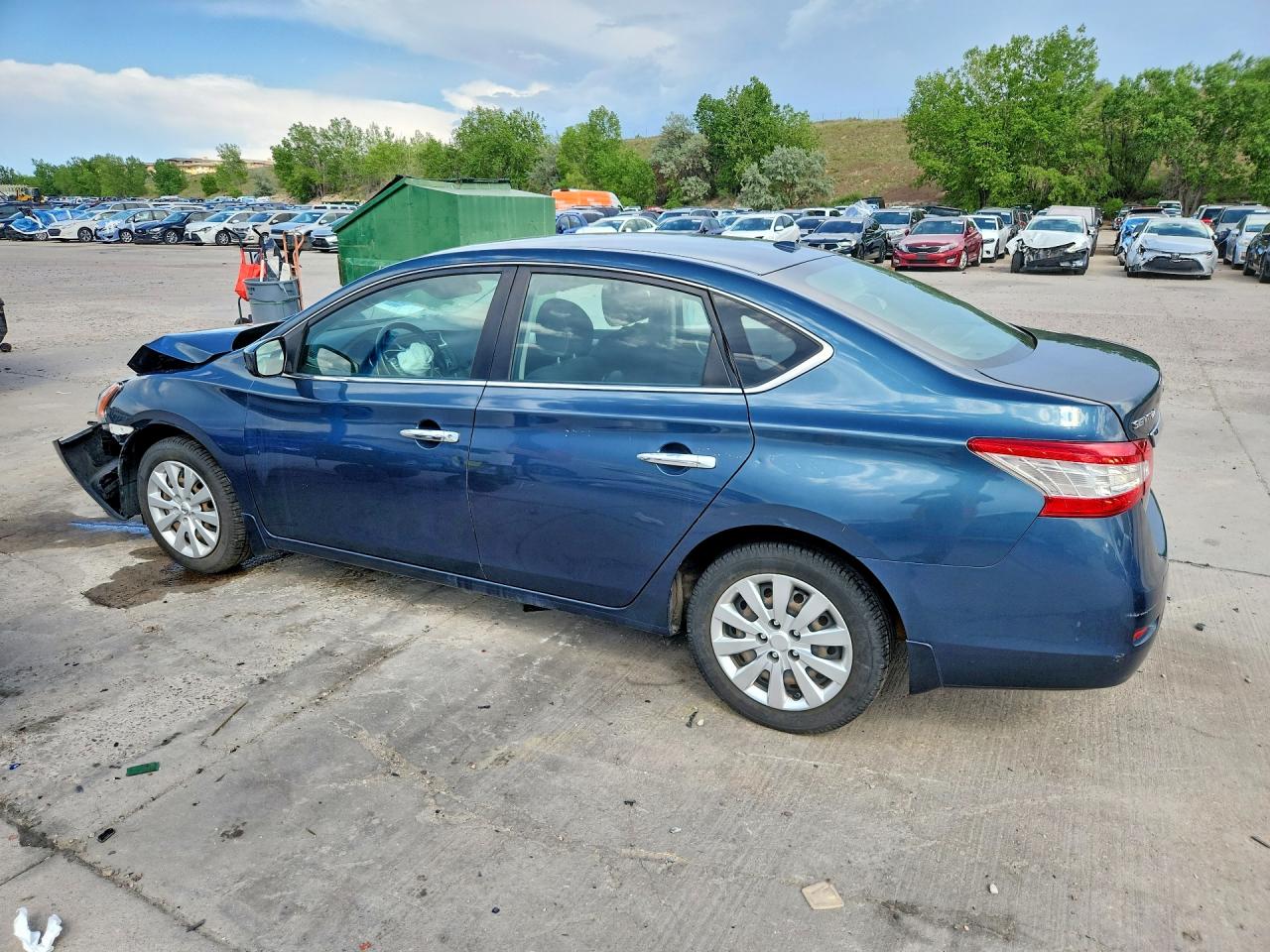 2015 Nissan Sentra Sv Blue vin: 3N1AB7AP1FY336454