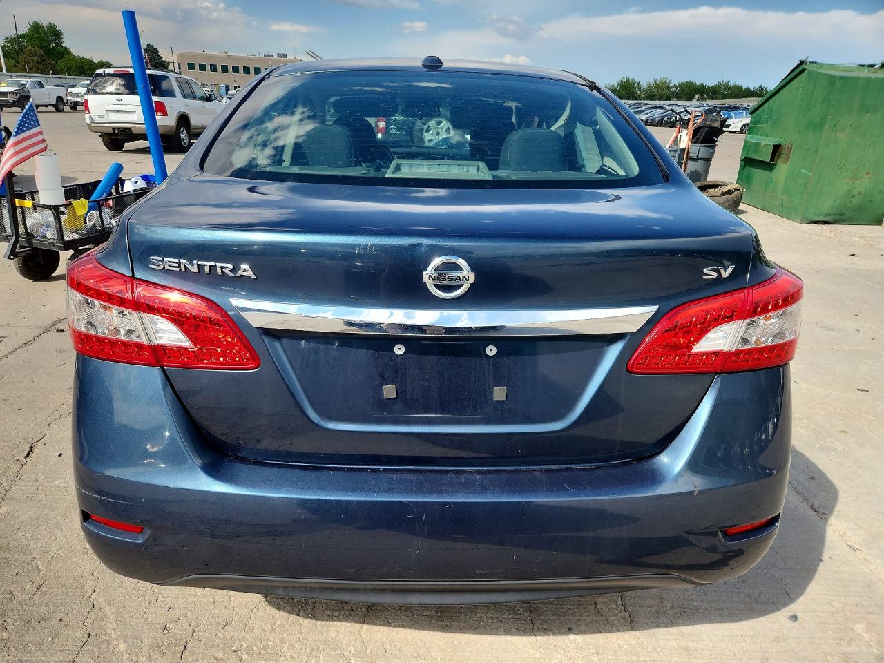 2015 Nissan Sentra Sv Blue vin: 3N1AB7AP1FY336454