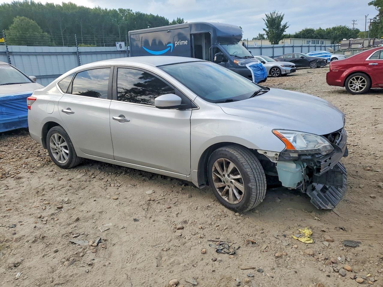 2015 Nissan Sentra Sv Silver vin: 3N1AB7AP1FY338625
