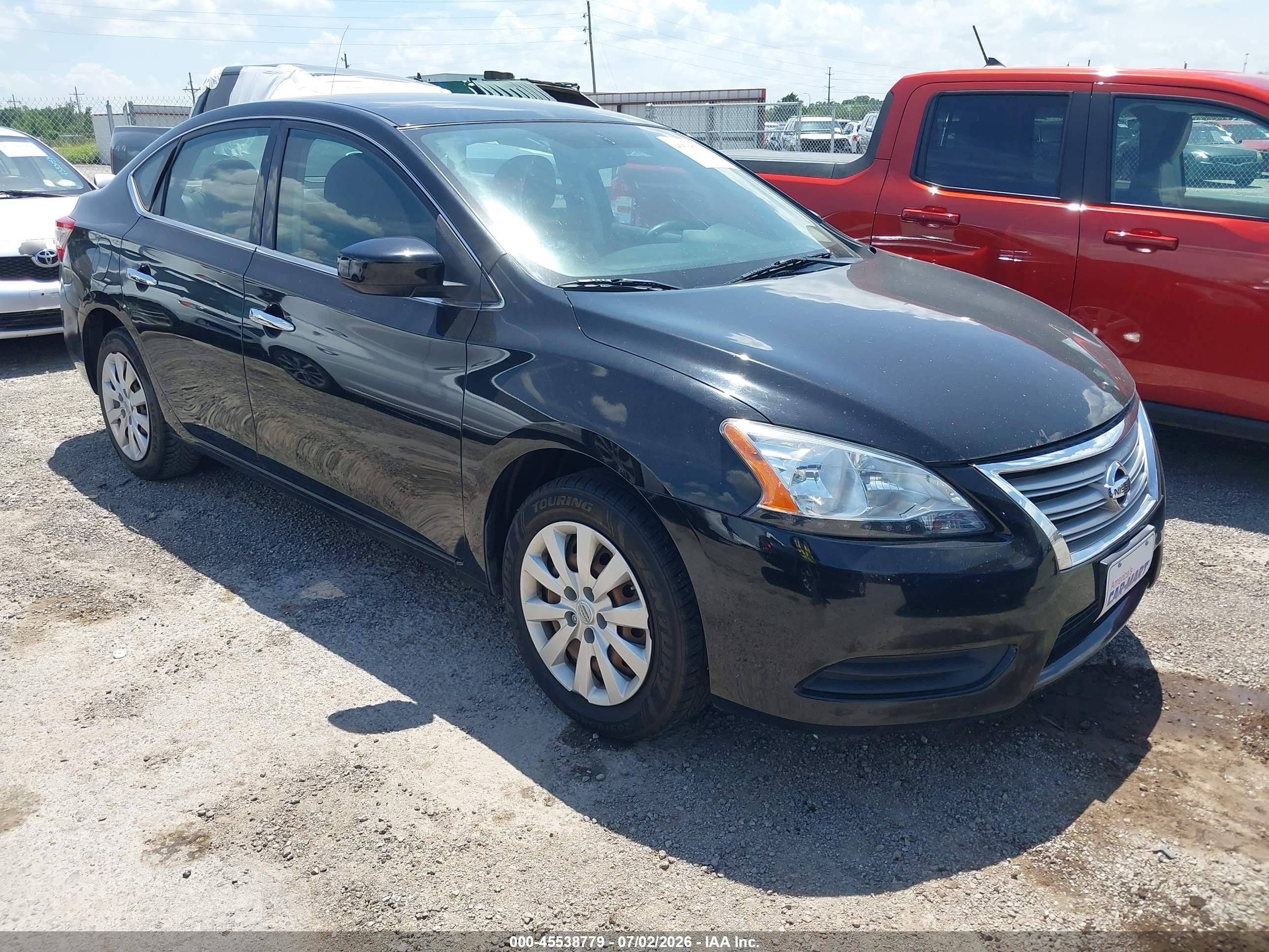2015 Nissan Sentra S Black vin: 3N1AB7AP1FY339807