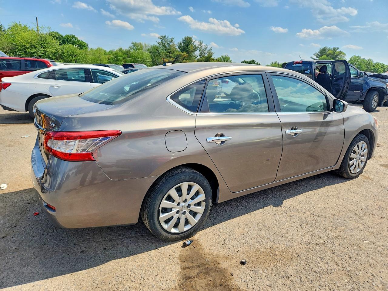 2015 Nissan Sentra Sv Gray vin: 3N1AB7AP1FY340715