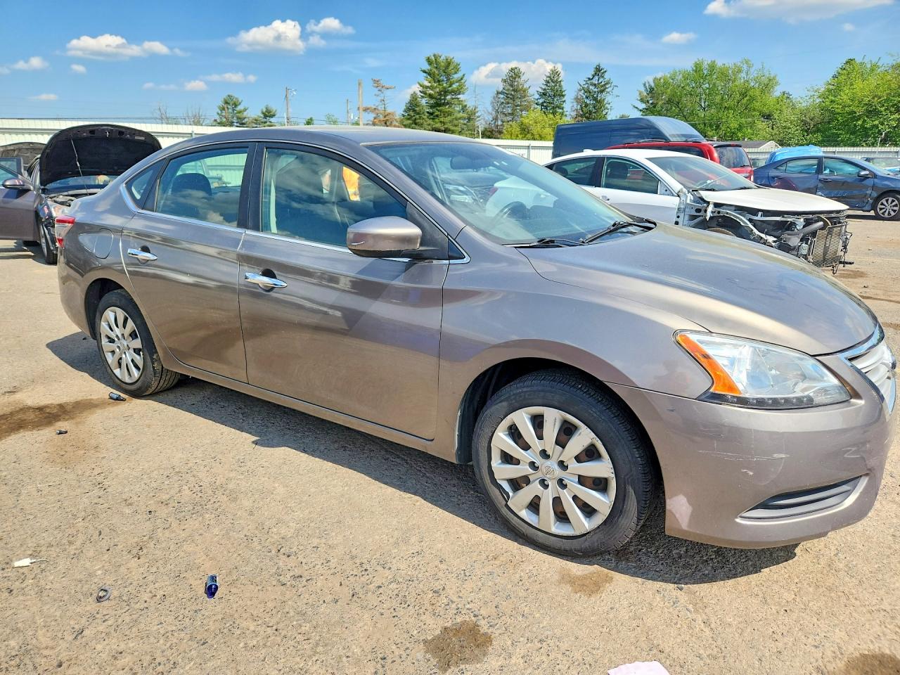 2015 Nissan Sentra Sv Gray vin: 3N1AB7AP1FY340715