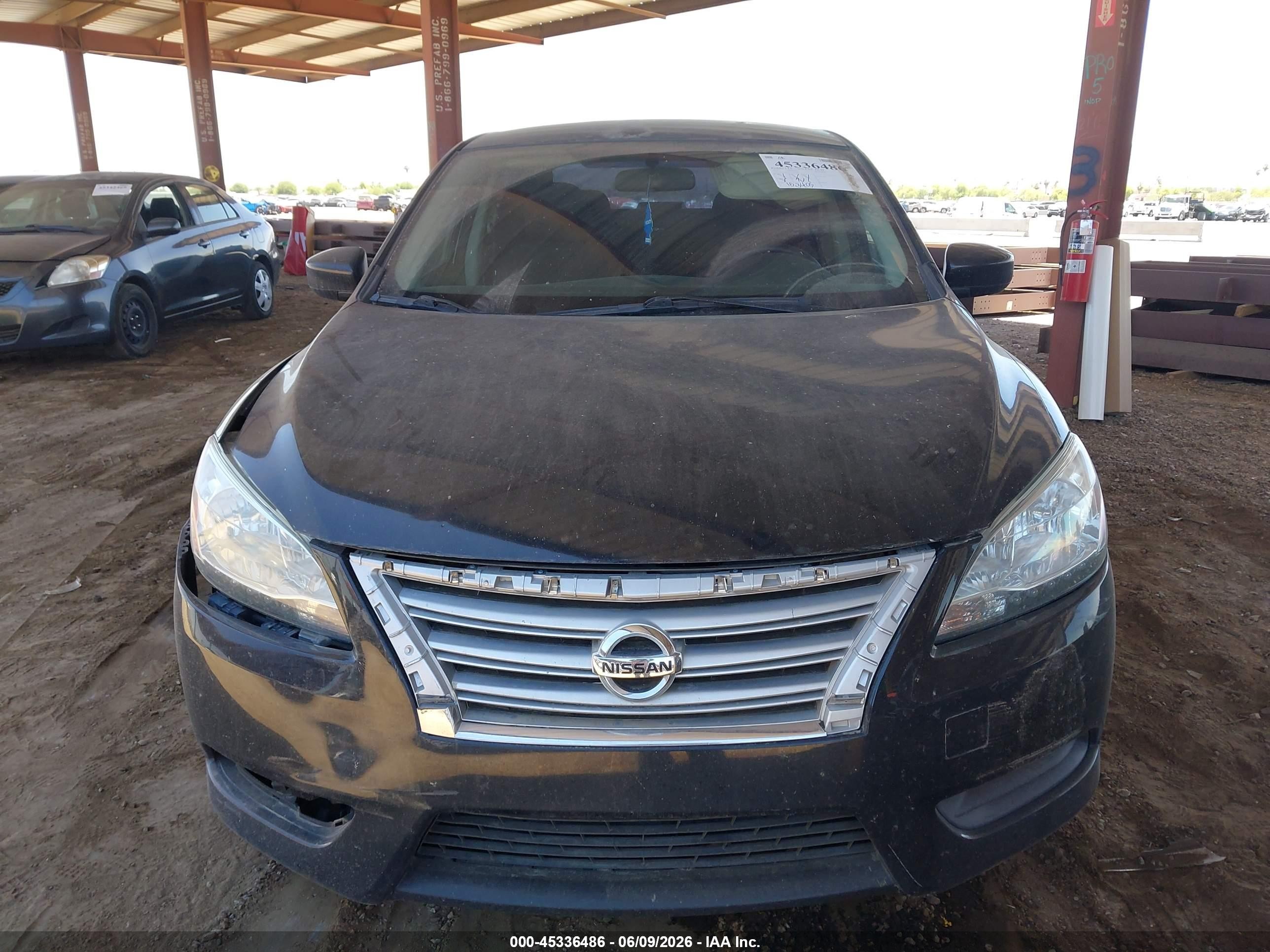 2015 Nissan Sentra S Черный vin: 3N1AB7AP1FY342481