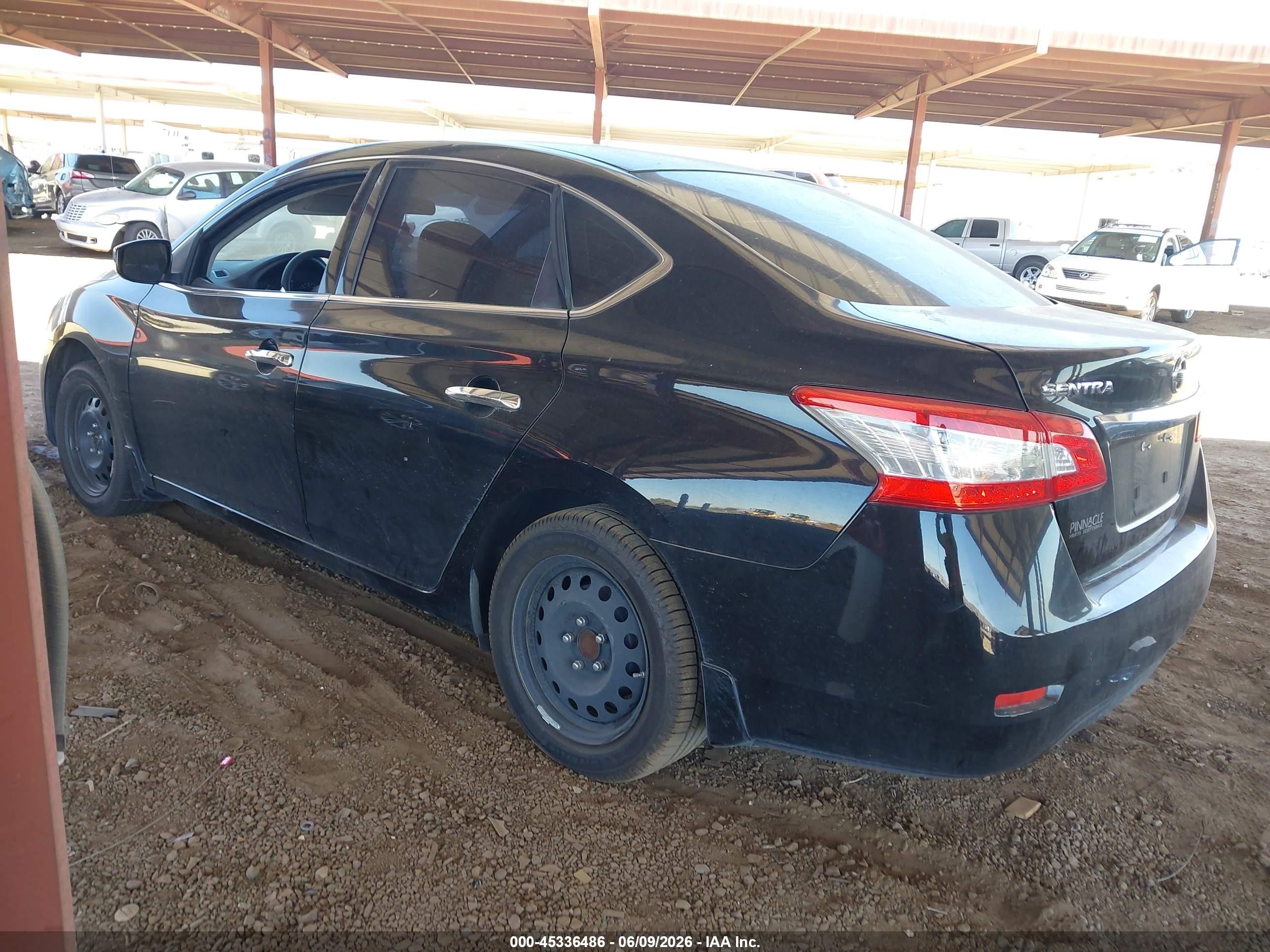 2015 Nissan Sentra S Черный vin: 3N1AB7AP1FY342481