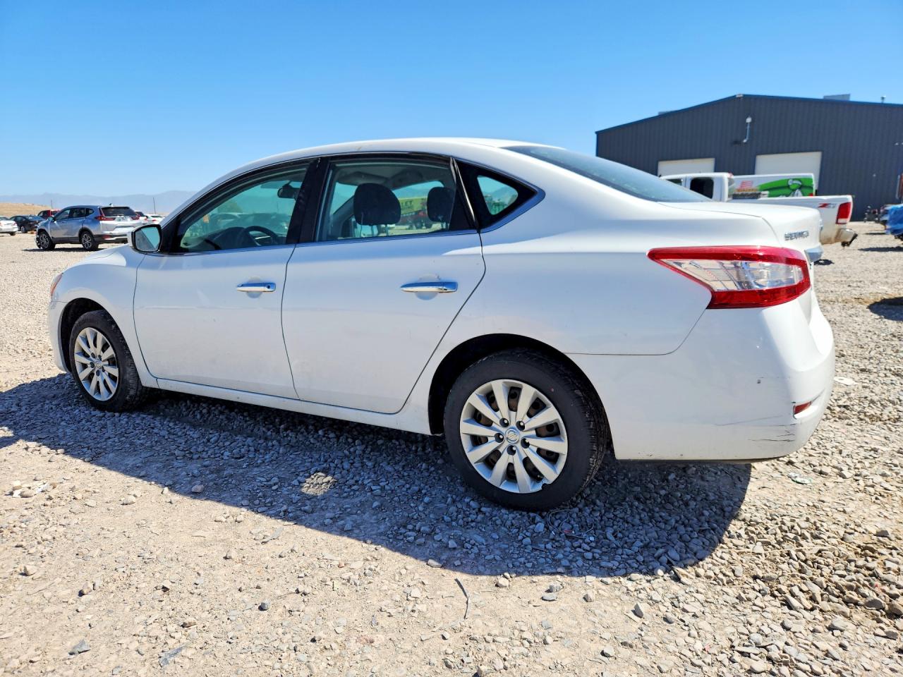 2015 Nissan Sentra S White vin: 3N1AB7AP1FY345588