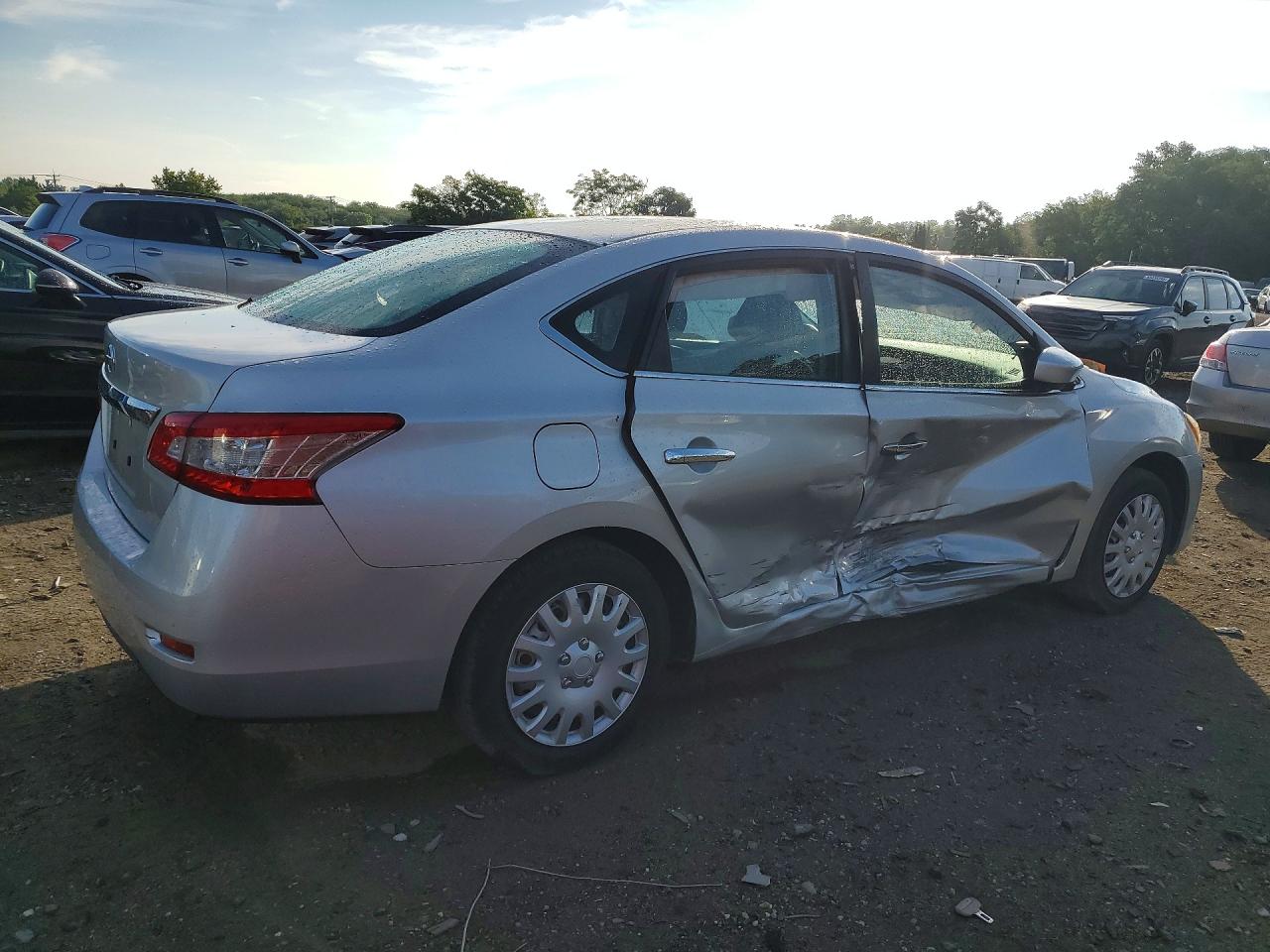 2015 Nissan Sentra S Silver vin: 3N1AB7AP1FY349527