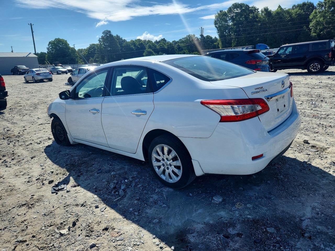 2015 Nissan Sentra S White vin: 3N1AB7AP1FY351956