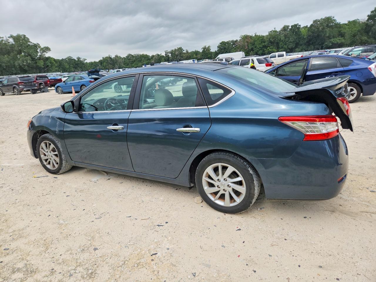 2015 Nissan Sentra Sv Blue vin: 3N1AB7AP1FY356557