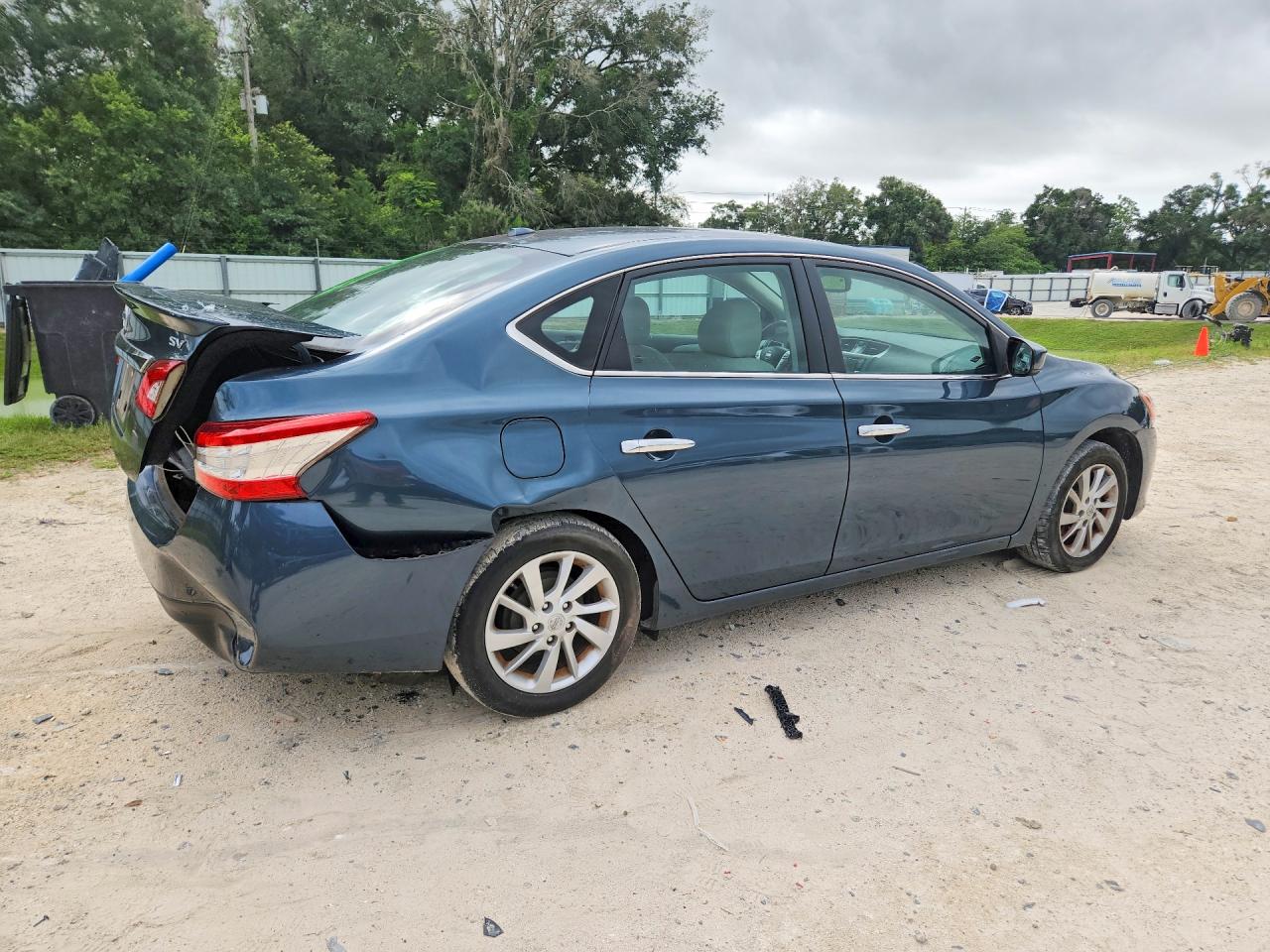 2015 Nissan Sentra Sv Blue vin: 3N1AB7AP1FY356557