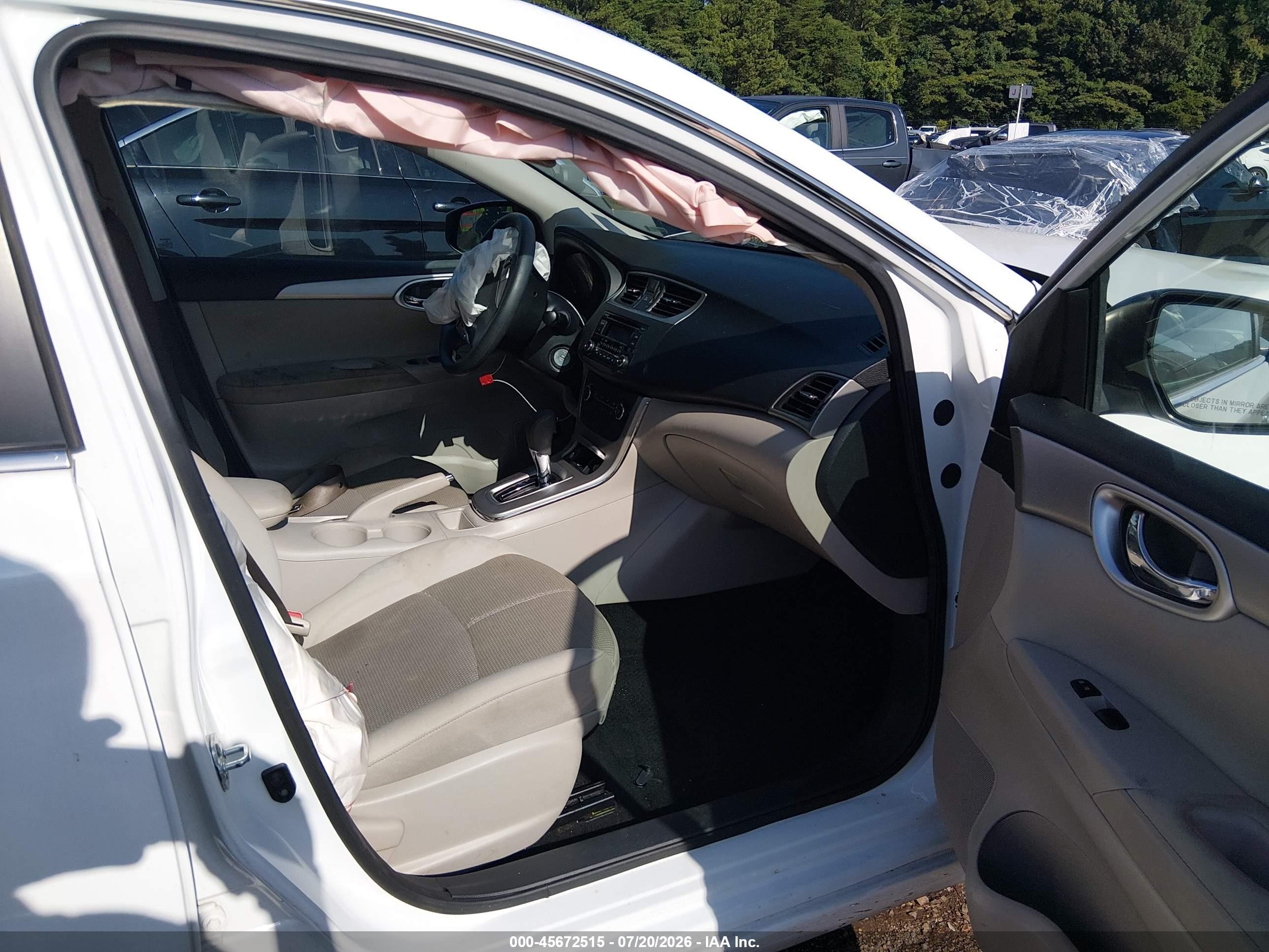 2015 Nissan Sentra S White vin: 3N1AB7AP1FY357112