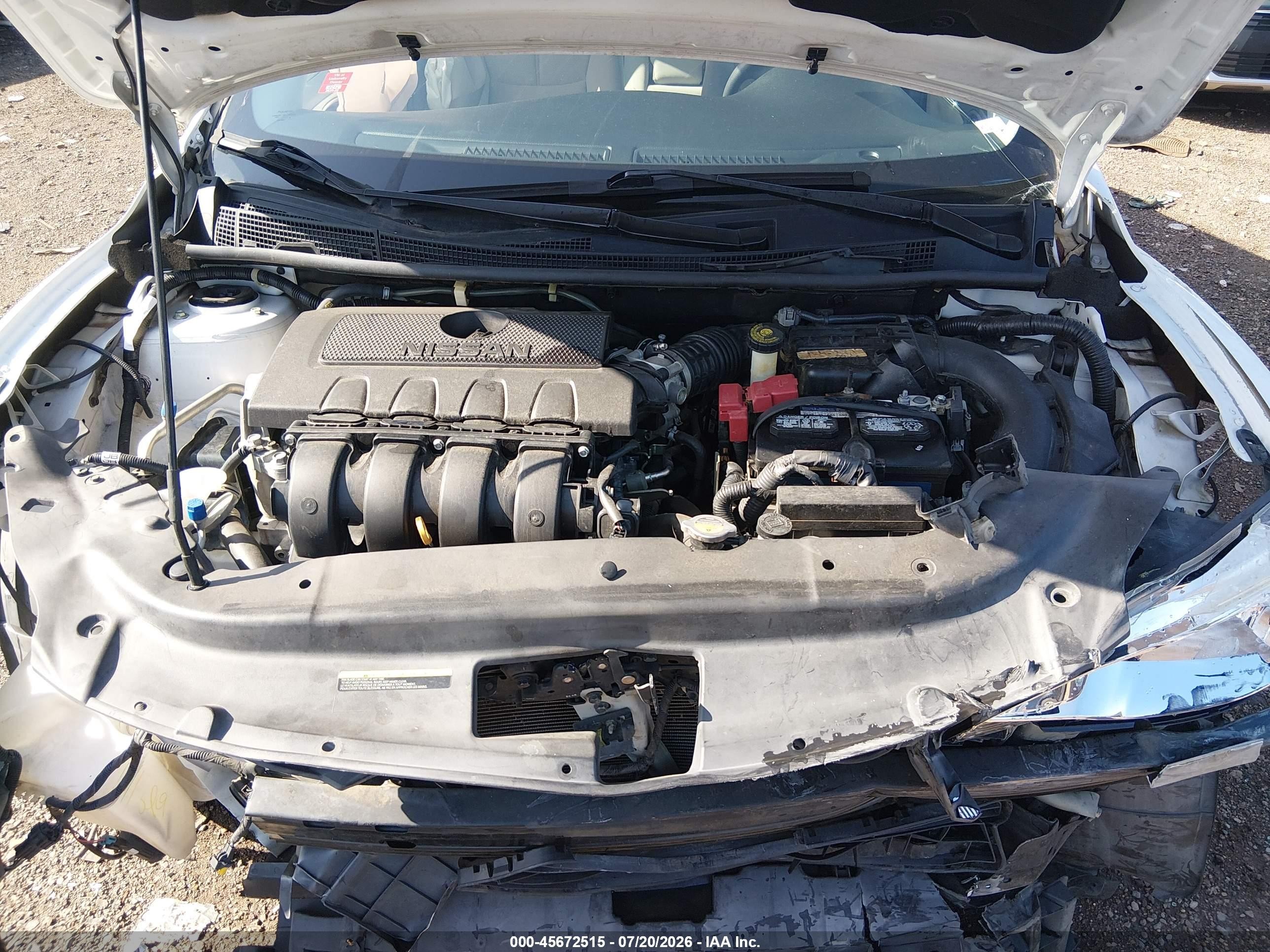 2015 Nissan Sentra S White vin: 3N1AB7AP1FY357112