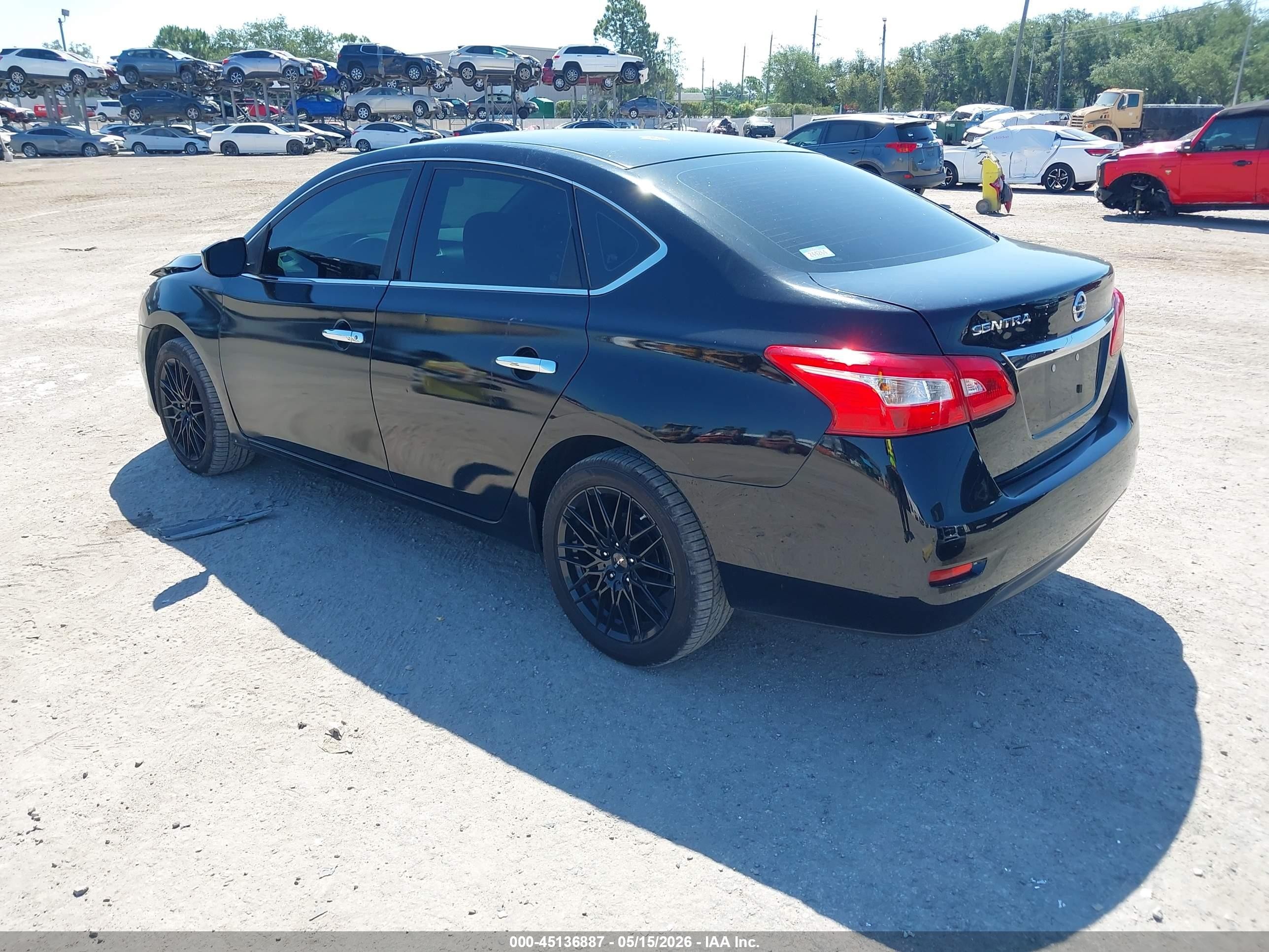 2015 Nissan Sentra S Черный vin: 3N1AB7AP1FY367171