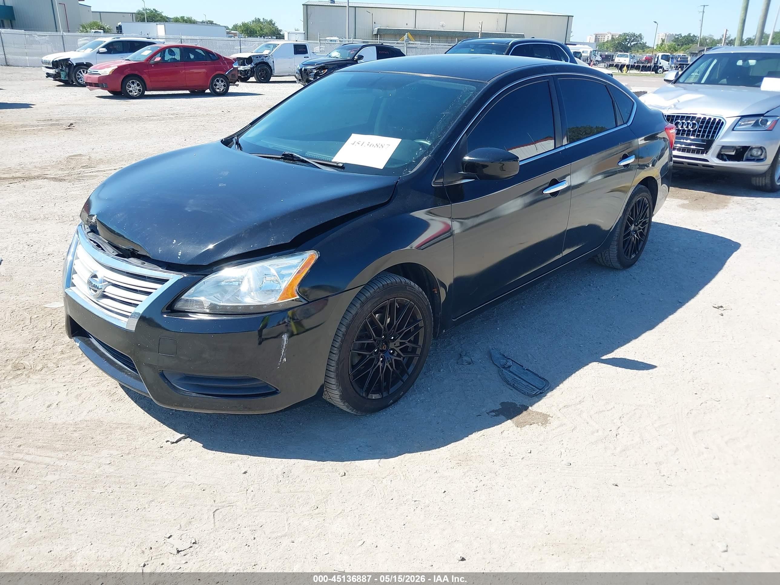 2015 Nissan Sentra S Черный vin: 3N1AB7AP1FY367171