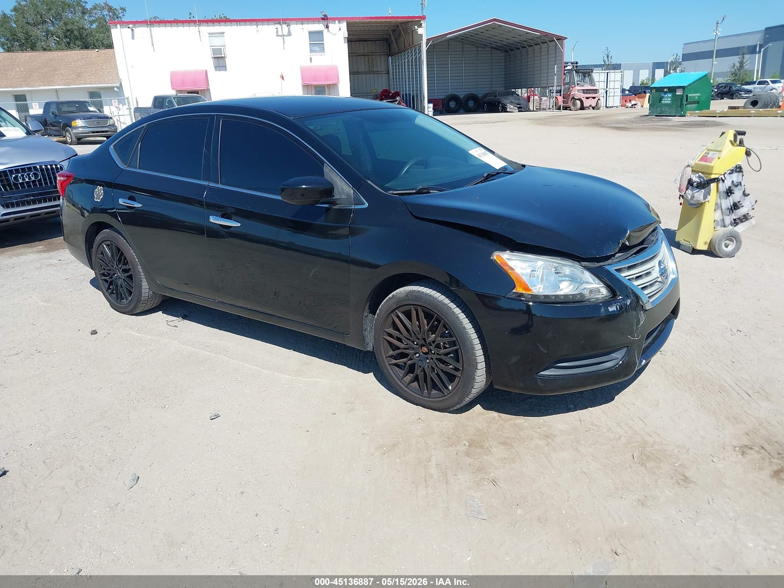2015 Nissan Sentra S Черный vin: 3N1AB7AP1FY367171