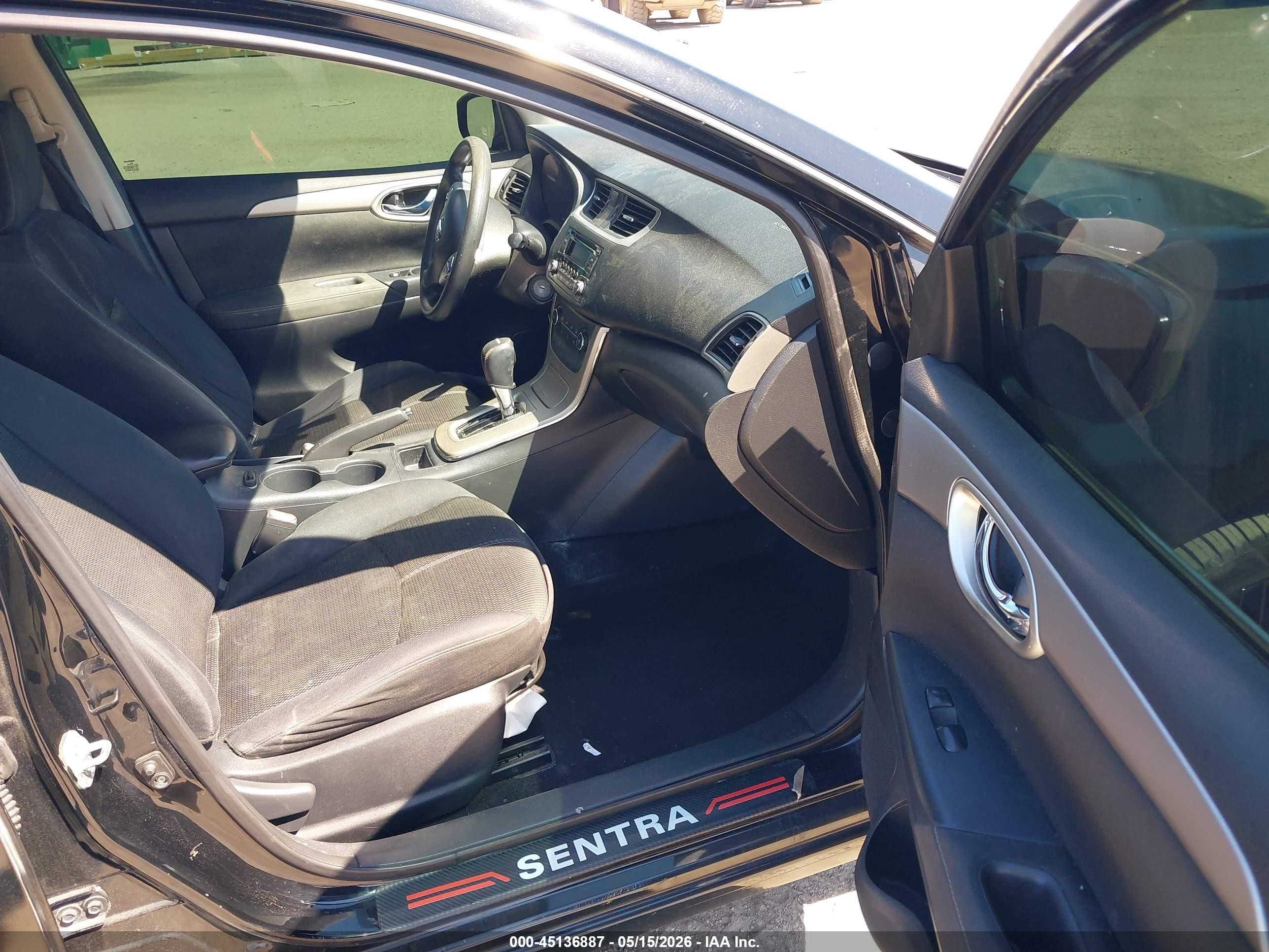 2015 Nissan Sentra S Черный vin: 3N1AB7AP1FY367171