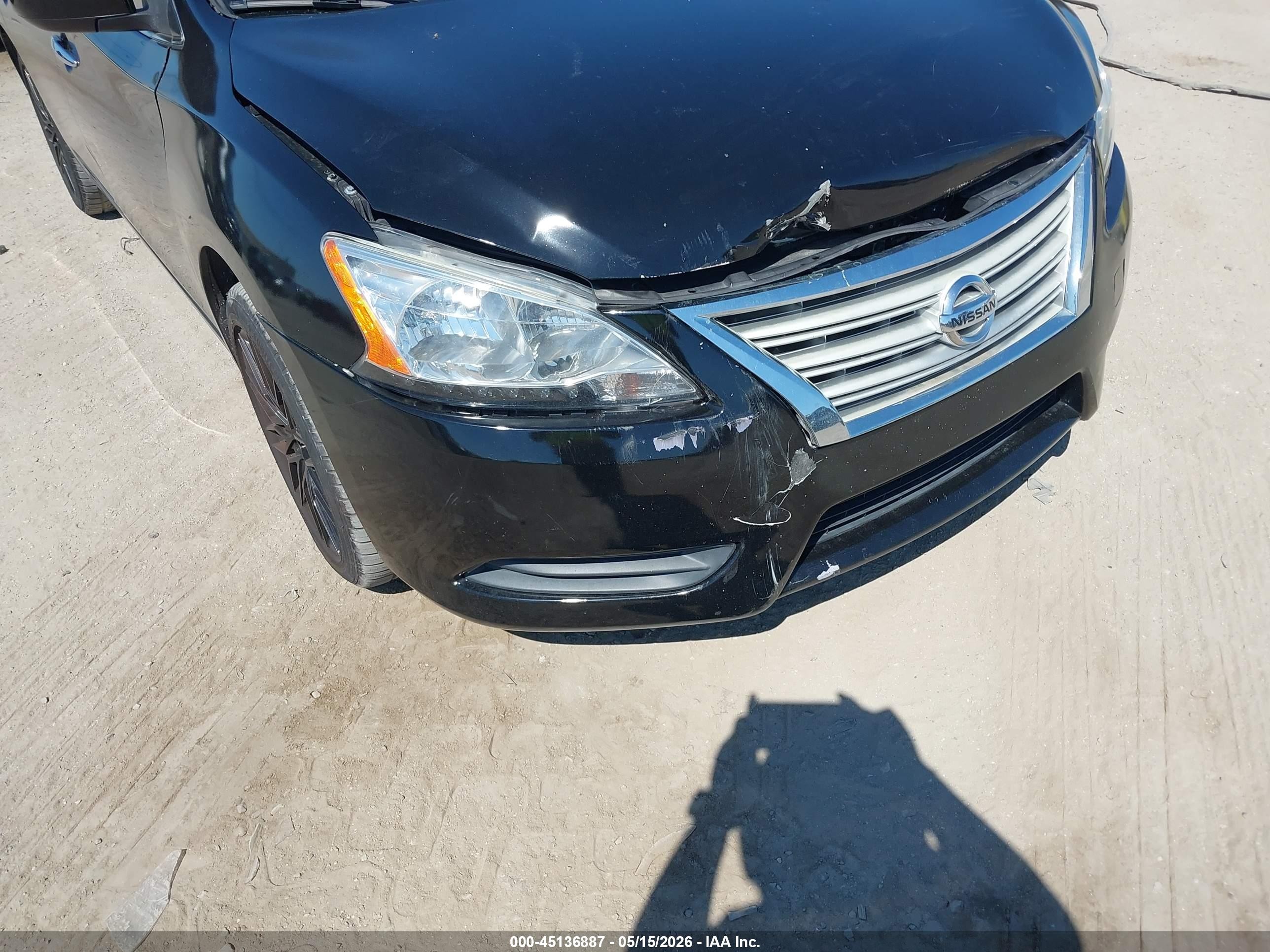 2015 Nissan Sentra S Черный vin: 3N1AB7AP1FY367171