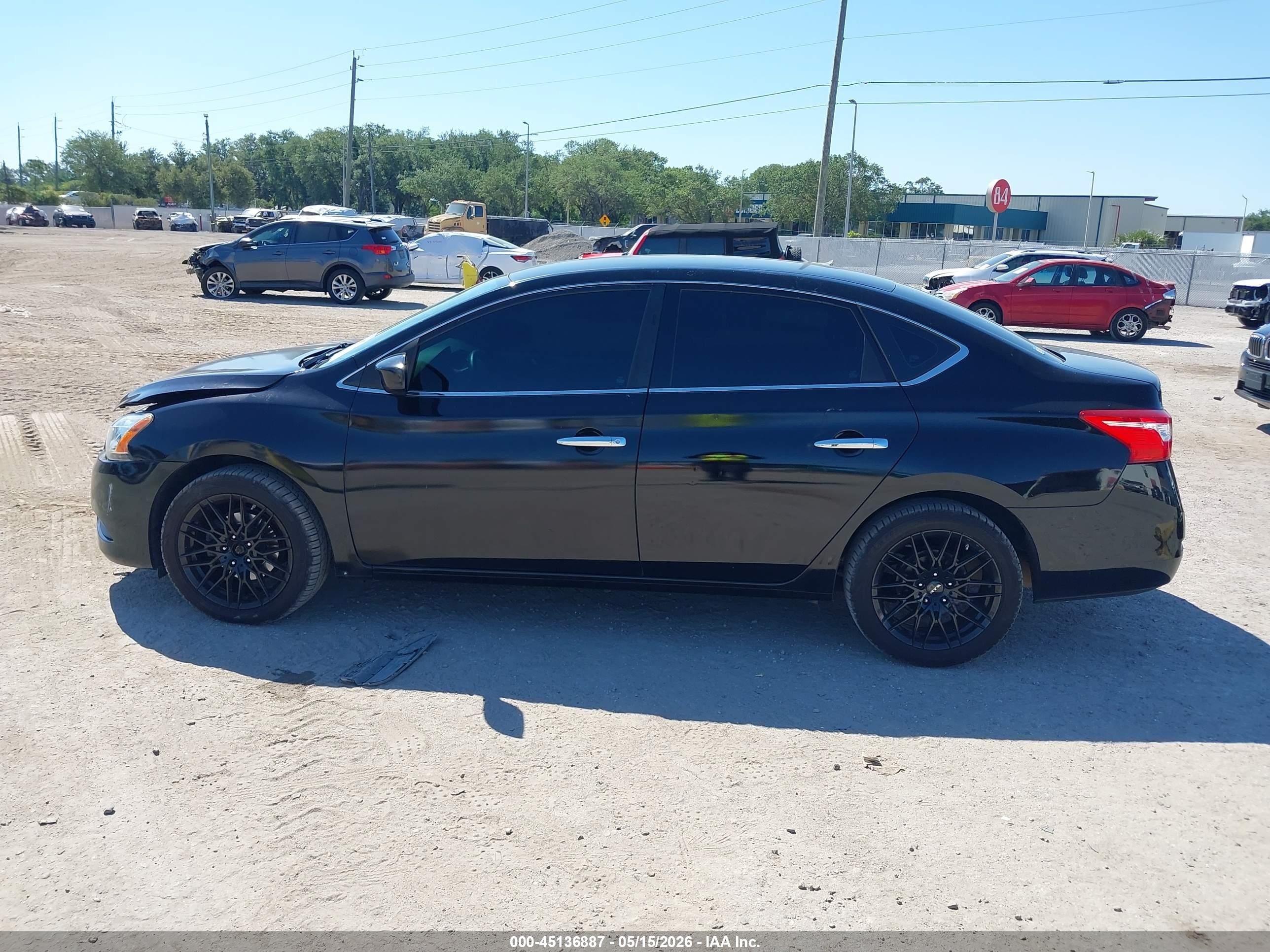 2015 Nissan Sentra S Черный vin: 3N1AB7AP1FY367171