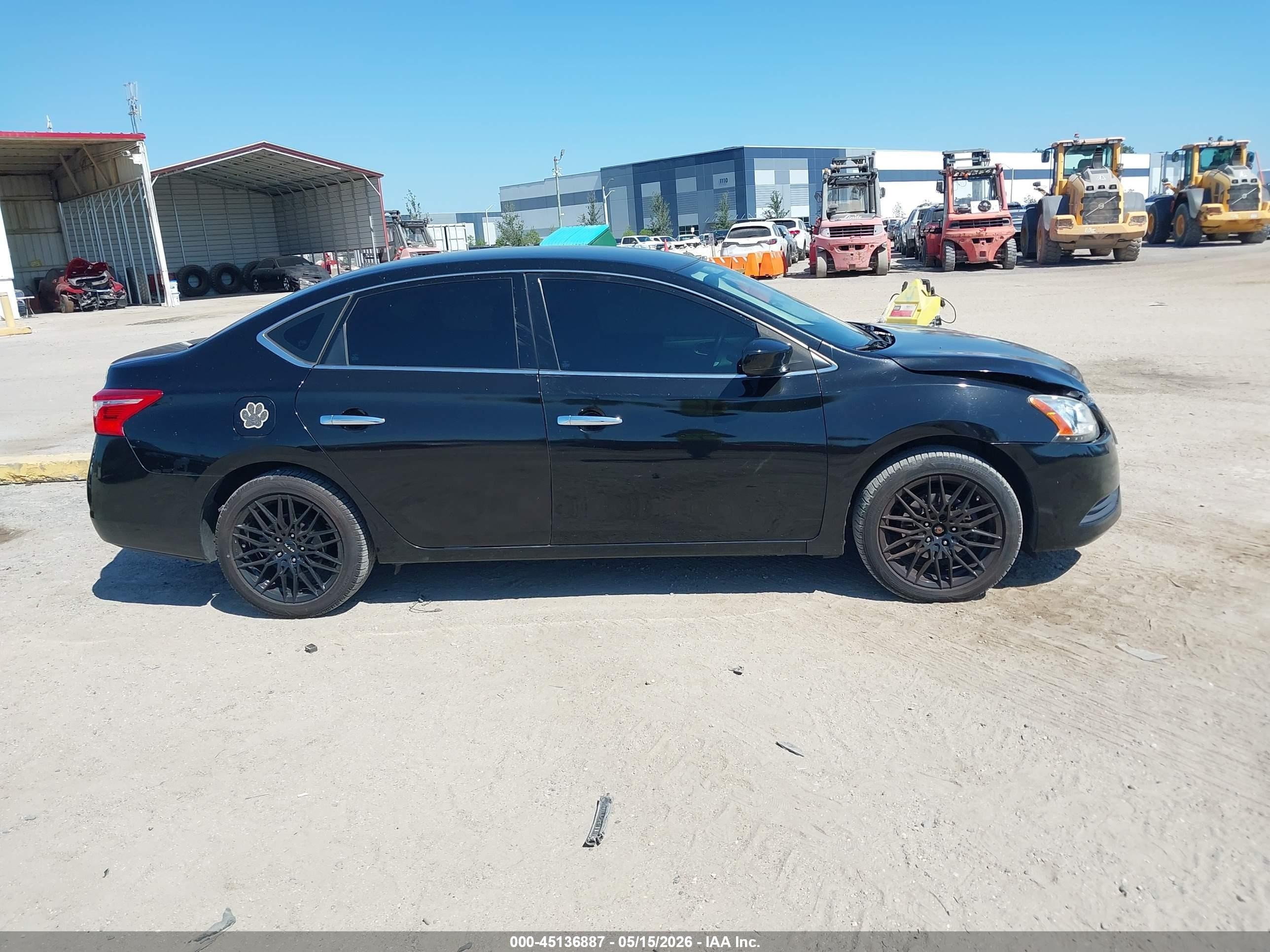 2015 Nissan Sentra S Черный vin: 3N1AB7AP1FY367171