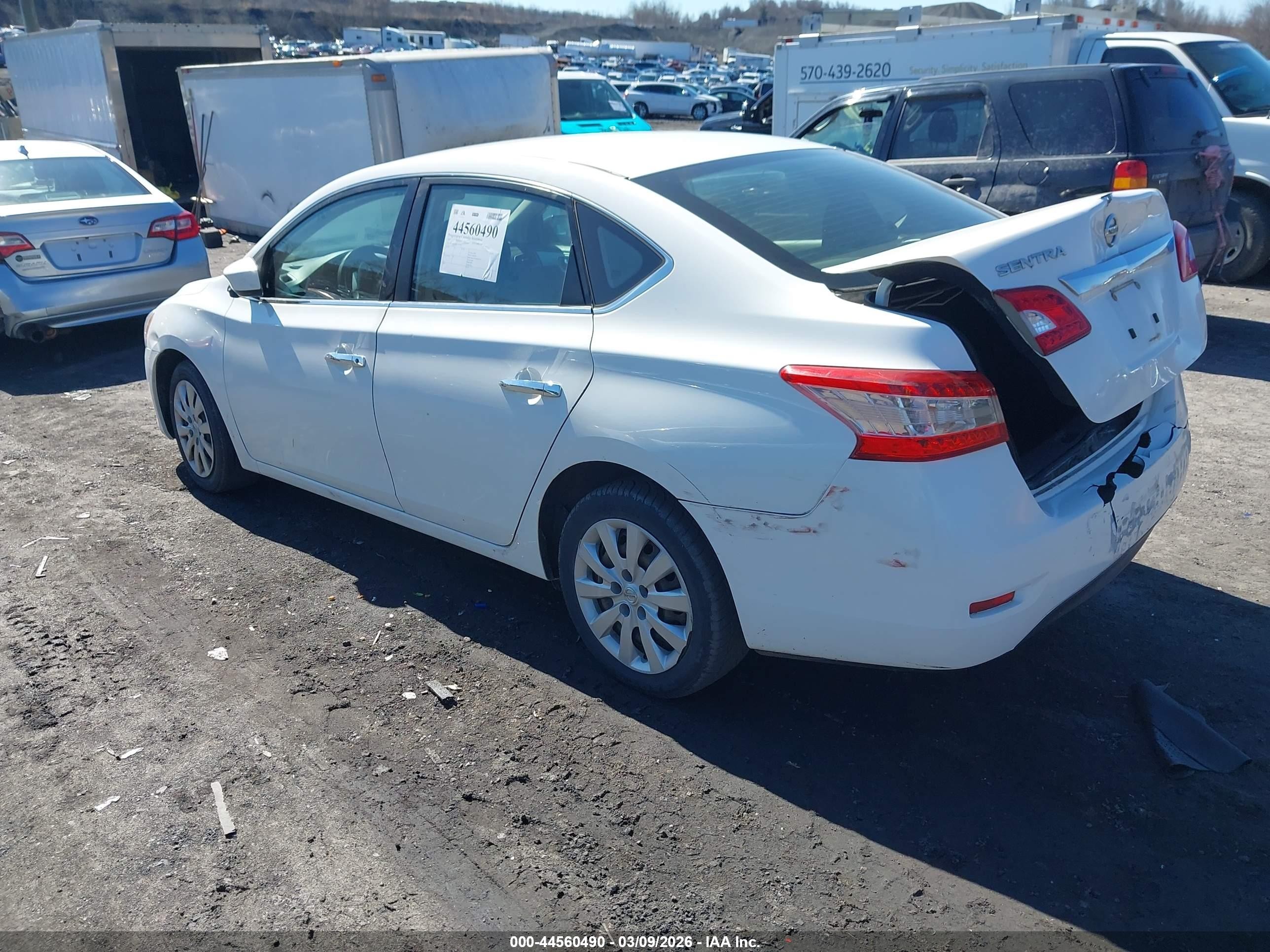 2015 Nissan Sentra S White vin: 3N1AB7AP1FY367381