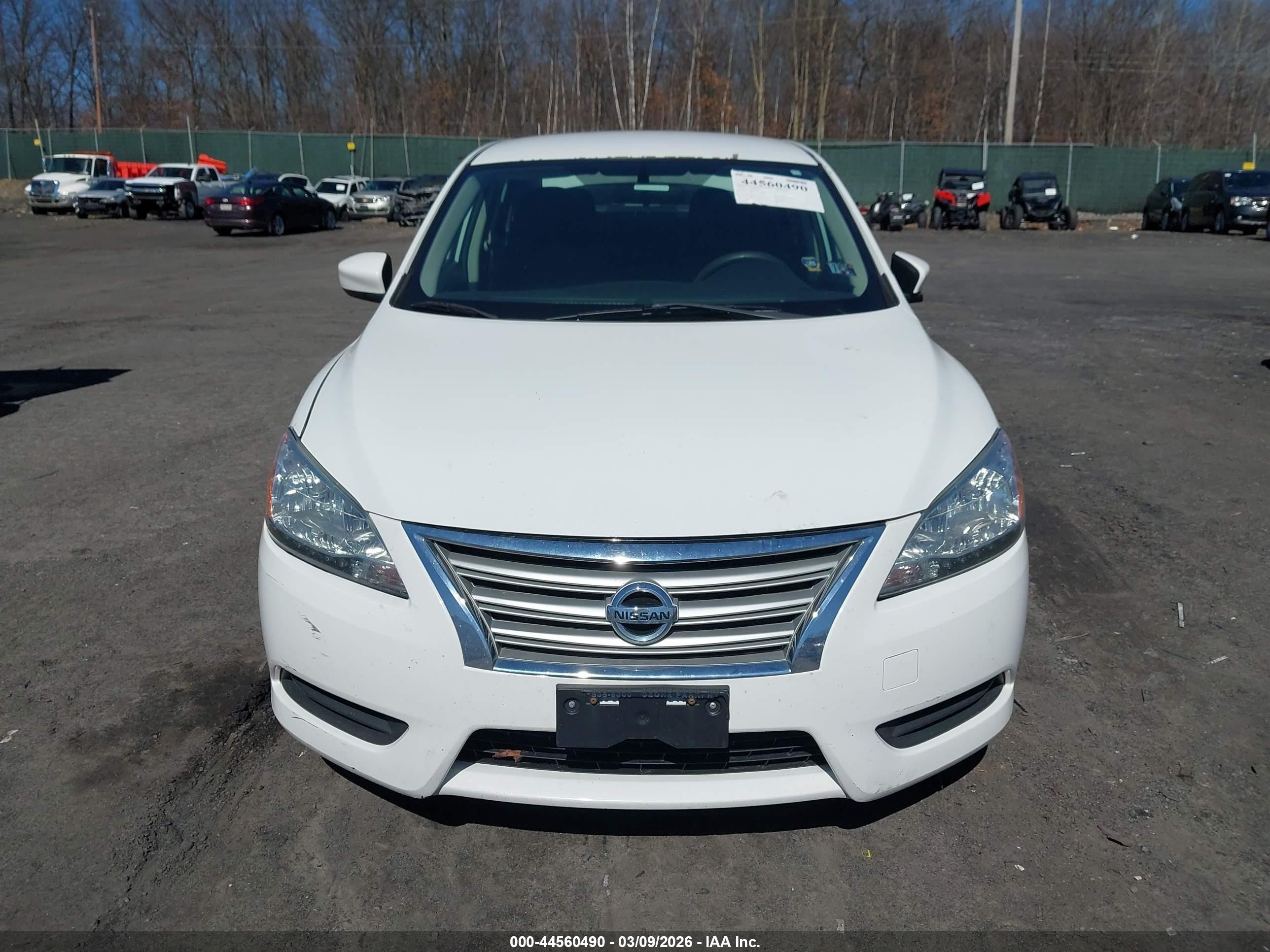 2015 Nissan Sentra S White vin: 3N1AB7AP1FY367381
