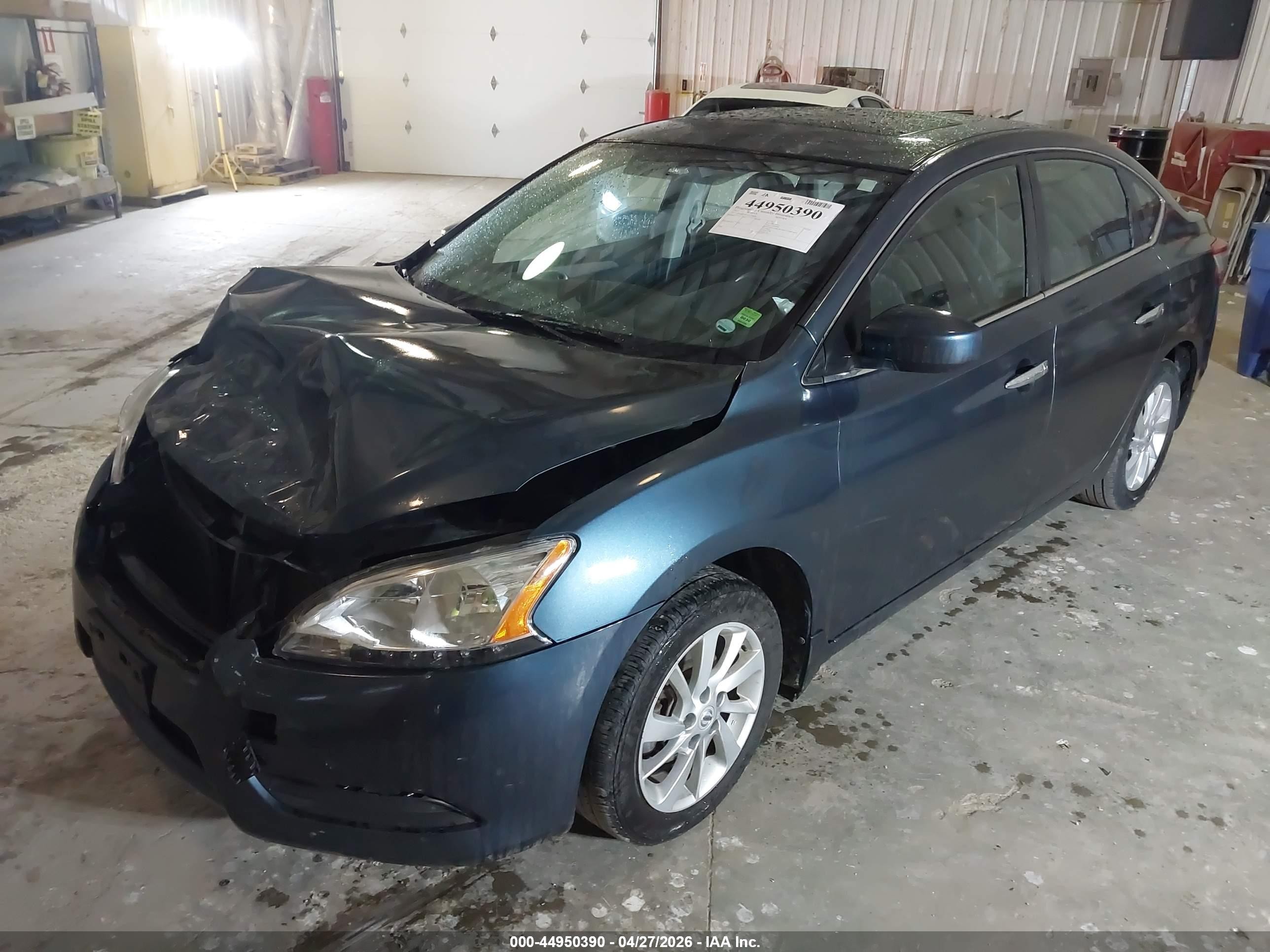 2015 Nissan Sentra Sv Blue vin: 3N1AB7AP1FY370099