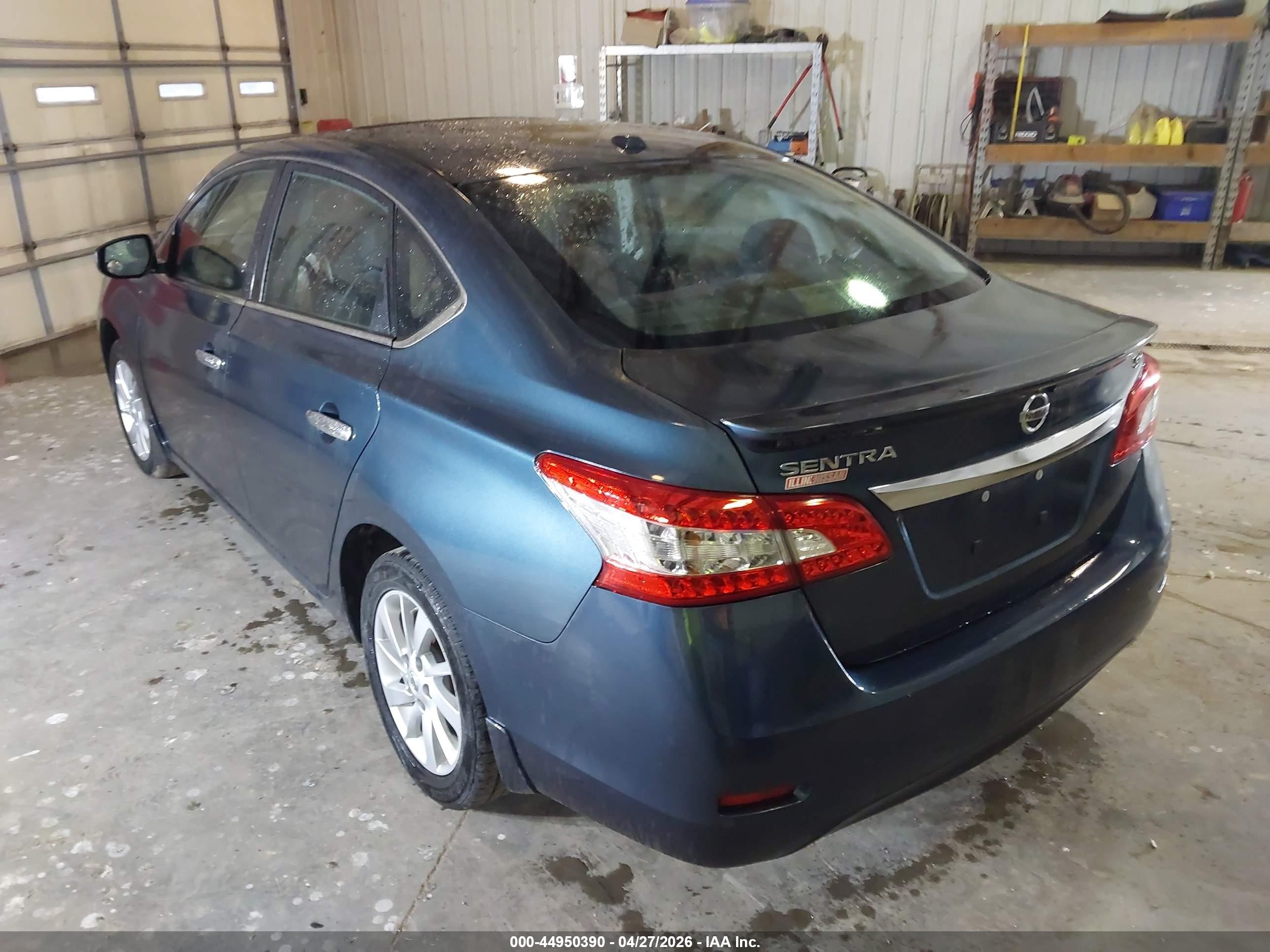 2015 Nissan Sentra Sv Blue vin: 3N1AB7AP1FY370099