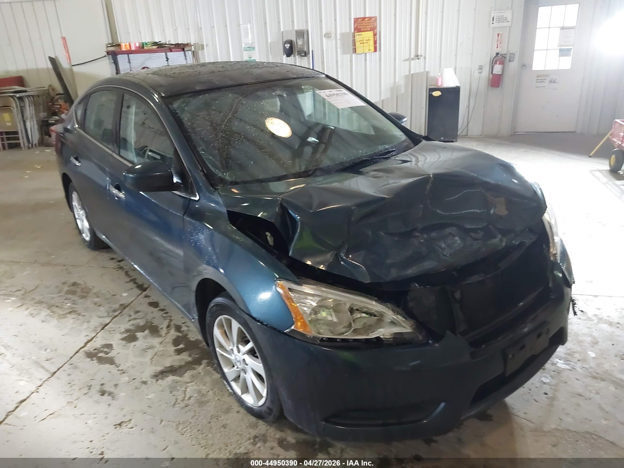 2015 Nissan Sentra Sv Blue vin: 3N1AB7AP1FY370099