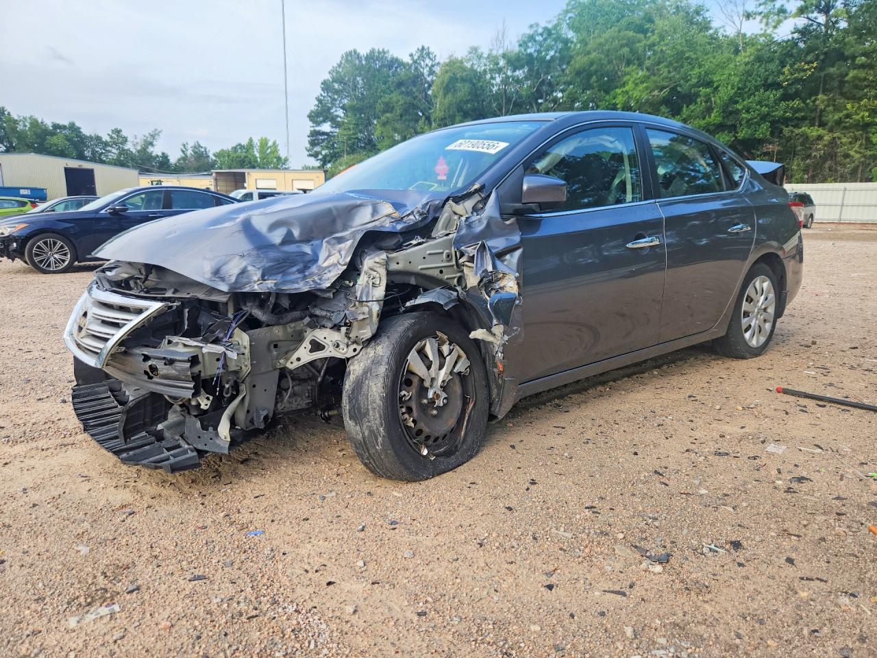 2015 Nissan Sentra S Gray vin: 3N1AB7AP1FY375173