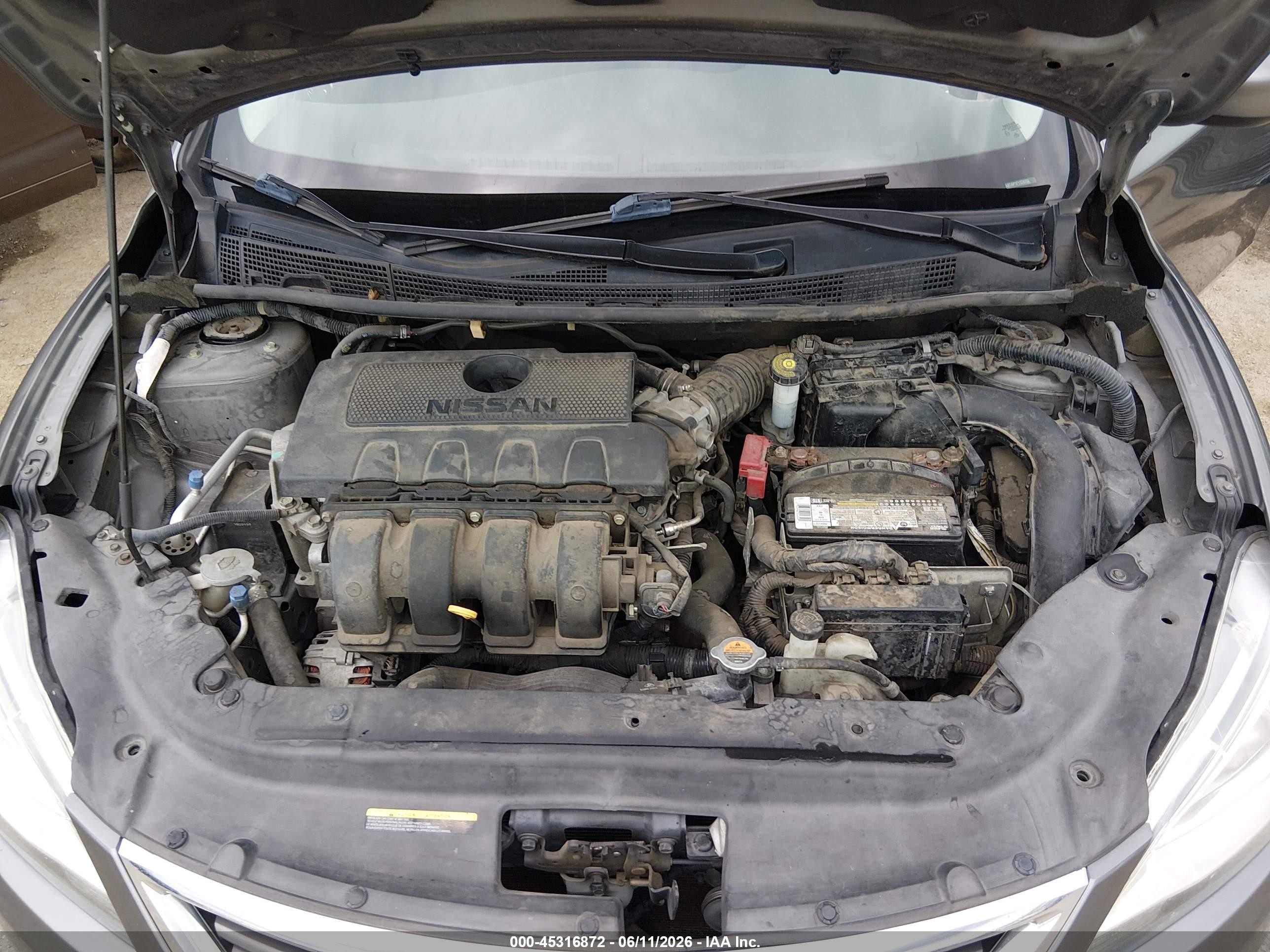 2015 Nissan Sentra S Серый vin: 3N1AB7AP1FY378753