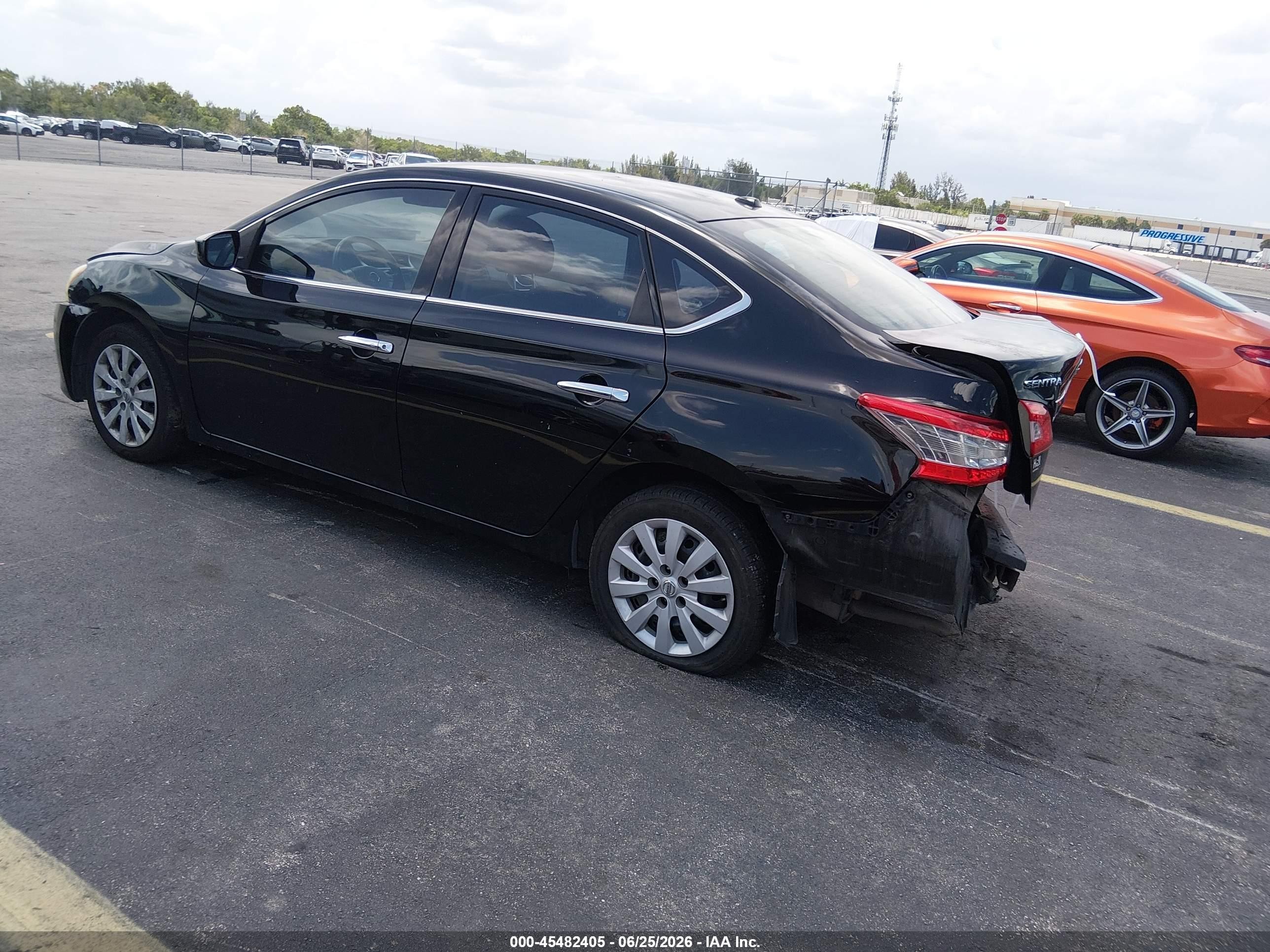 2015 Nissan Sentra Sv Black vin: 3N1AB7AP1FY380874