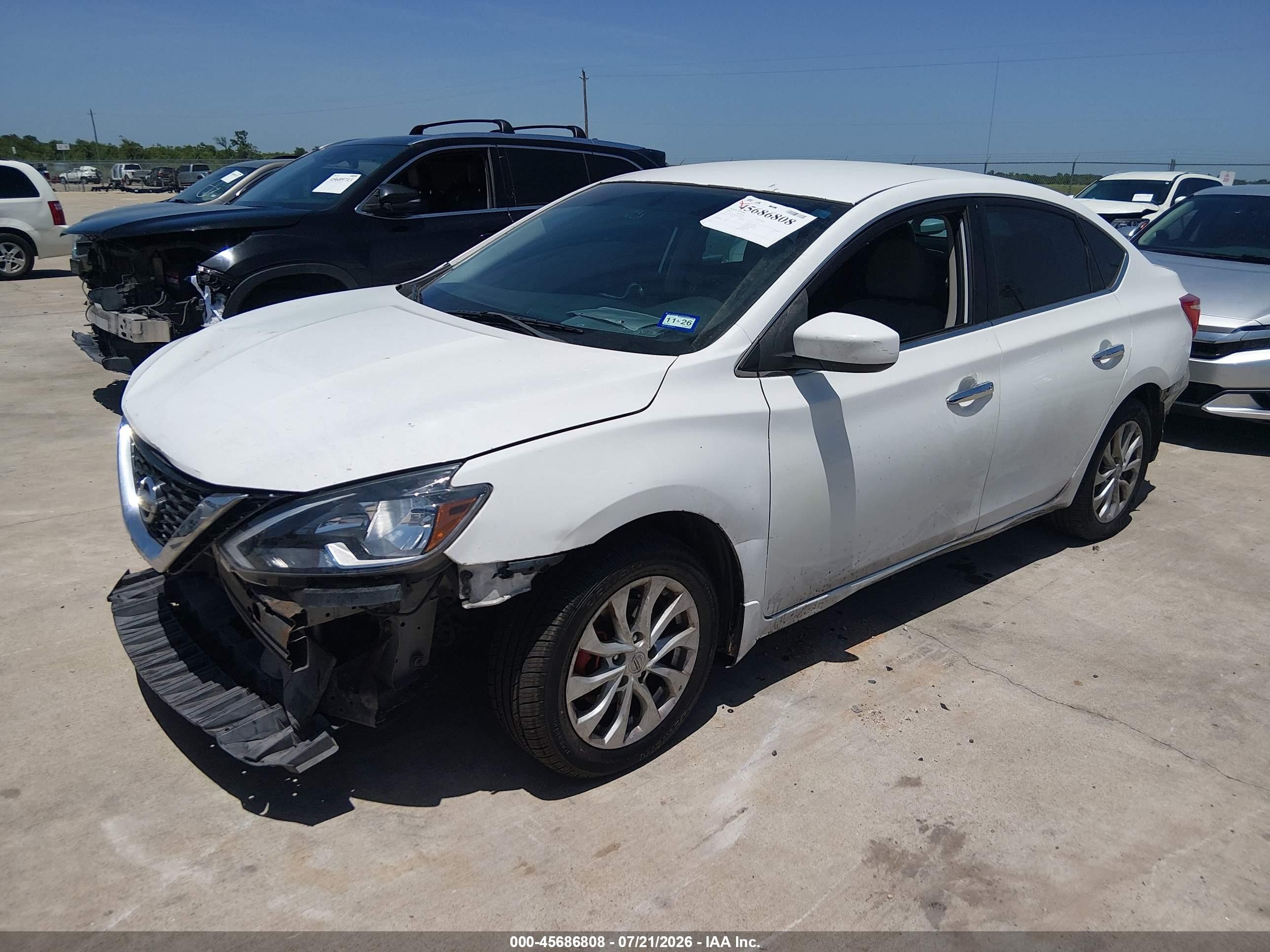 2016 Nissan Sentra Sv White vin: 3N1AB7AP1GY227770