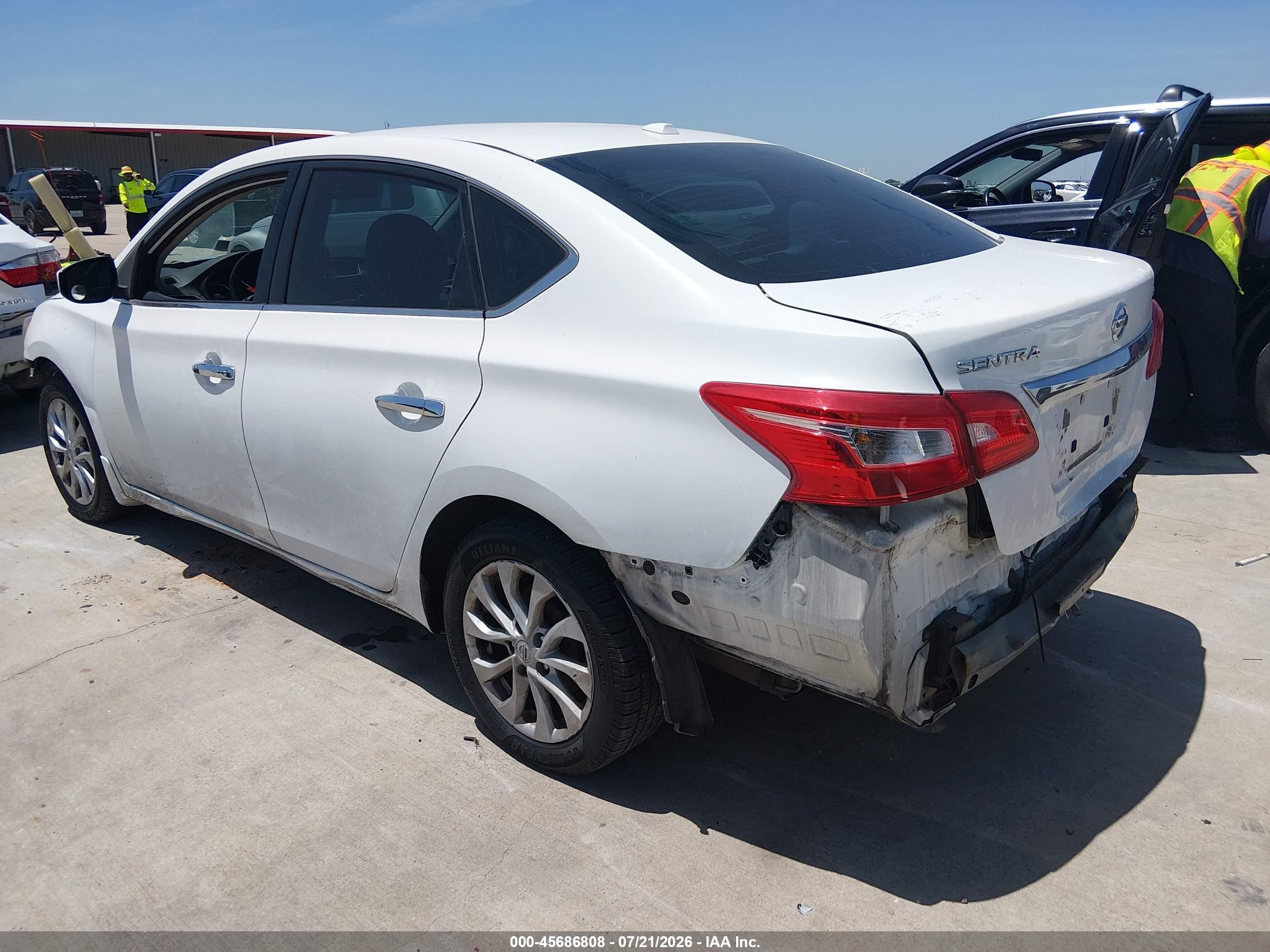2016 Nissan Sentra Sv White vin: 3N1AB7AP1GY227770