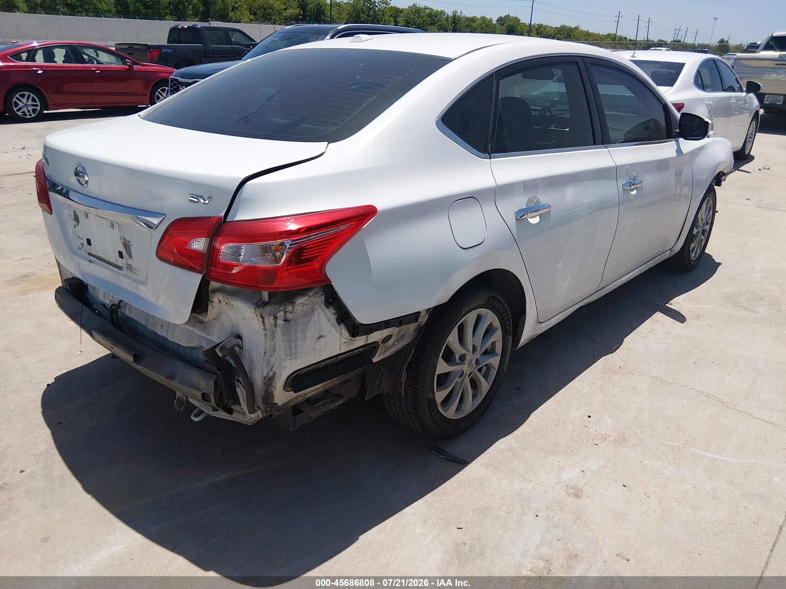 2016 Nissan Sentra Sv White vin: 3N1AB7AP1GY227770
