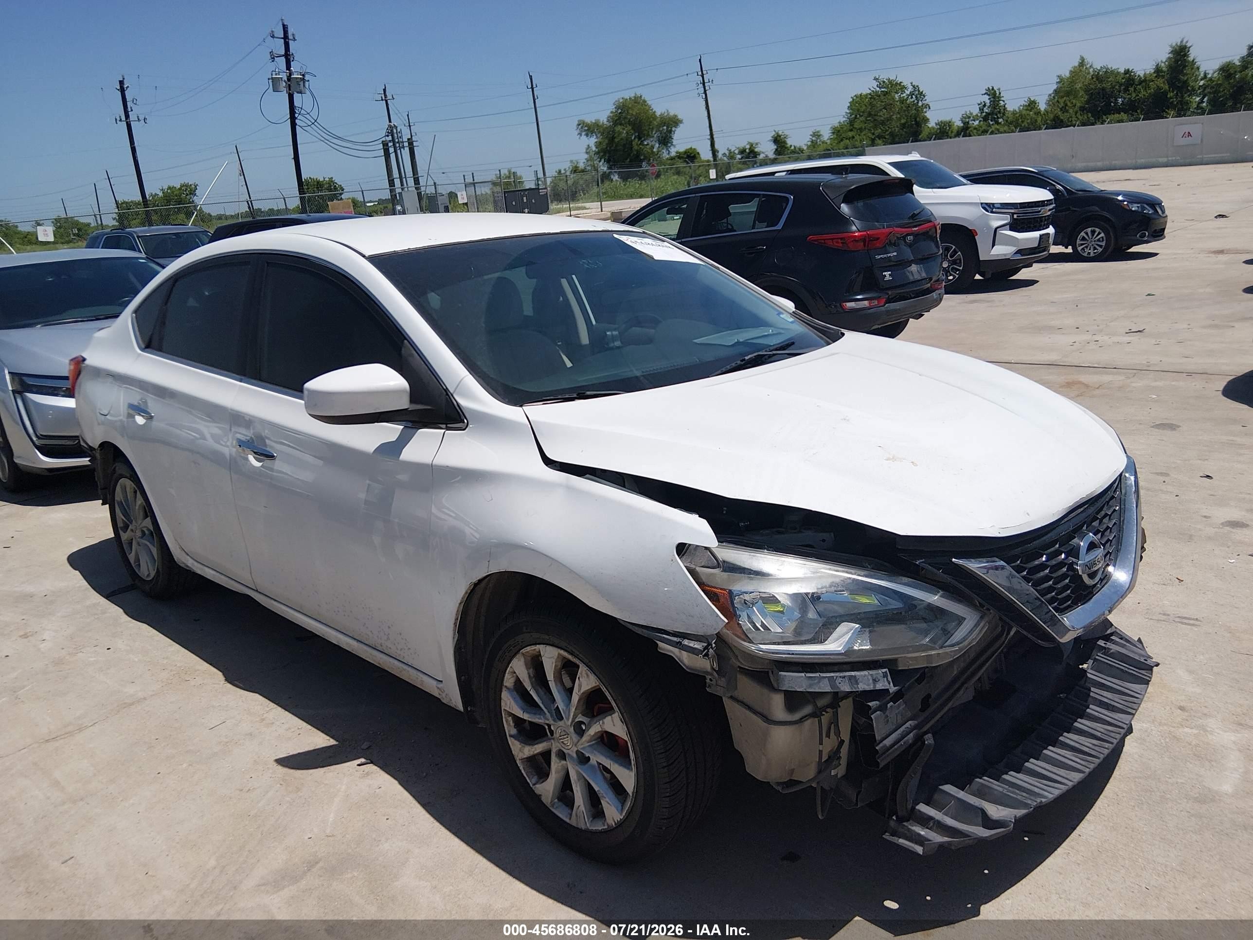 2016 Nissan Sentra Sv White vin: 3N1AB7AP1GY227770