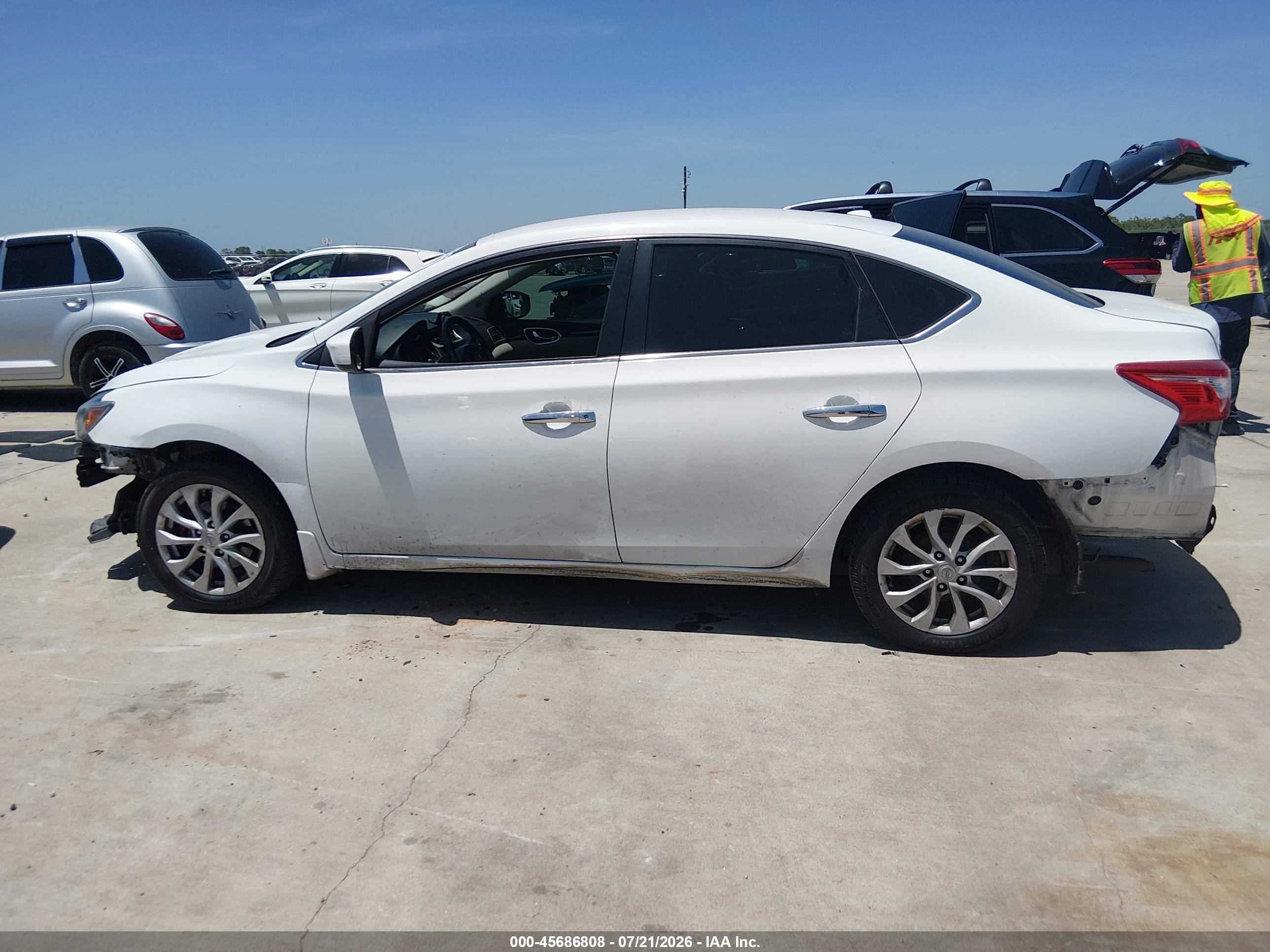 2016 Nissan Sentra Sv White vin: 3N1AB7AP1GY227770