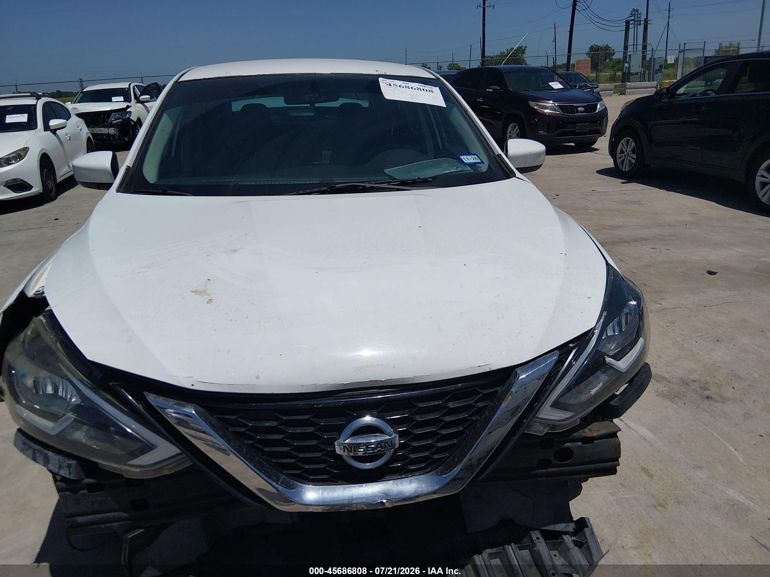 2016 Nissan Sentra Sv White vin: 3N1AB7AP1GY227770