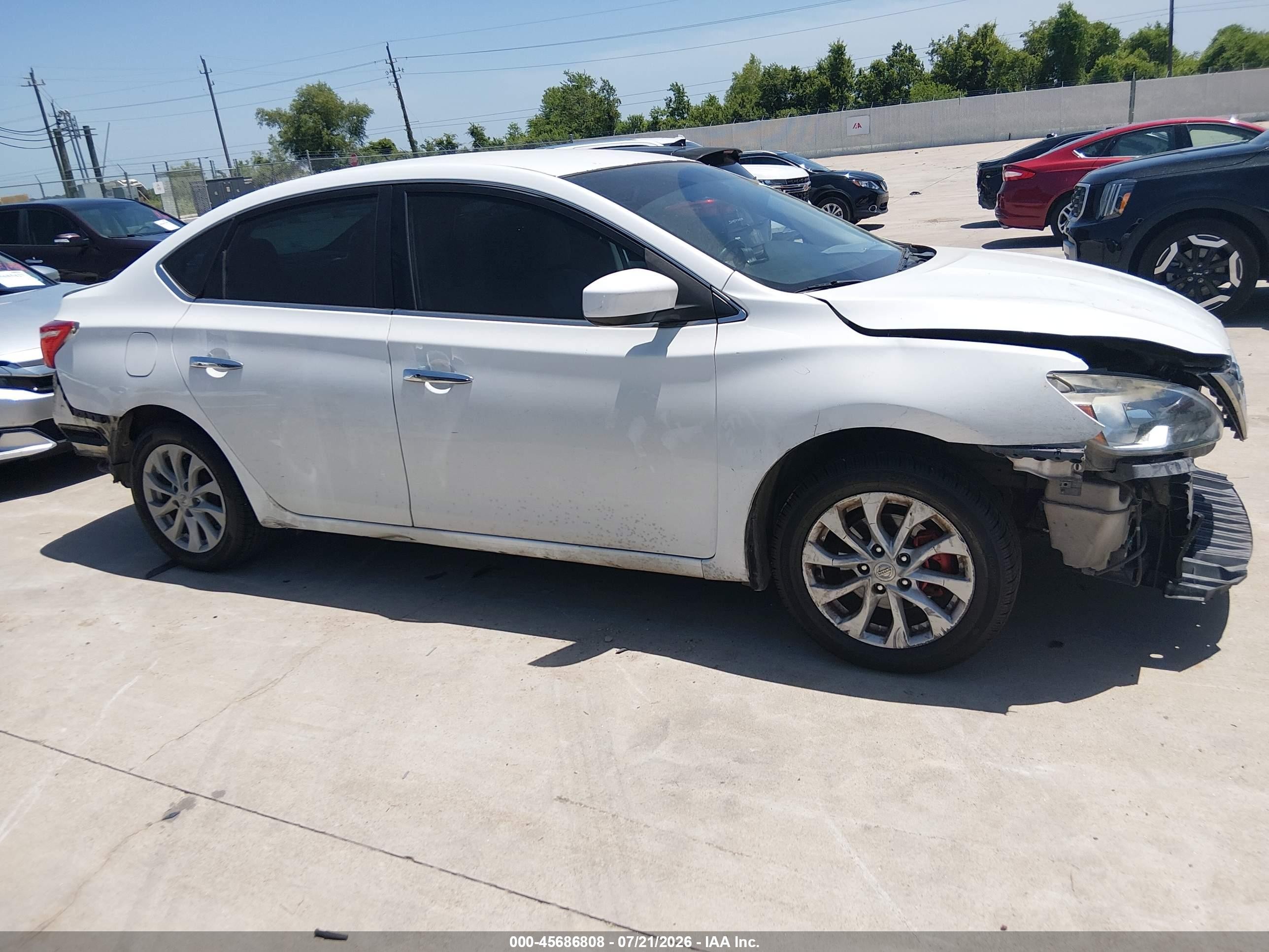 2016 Nissan Sentra Sv White vin: 3N1AB7AP1GY227770