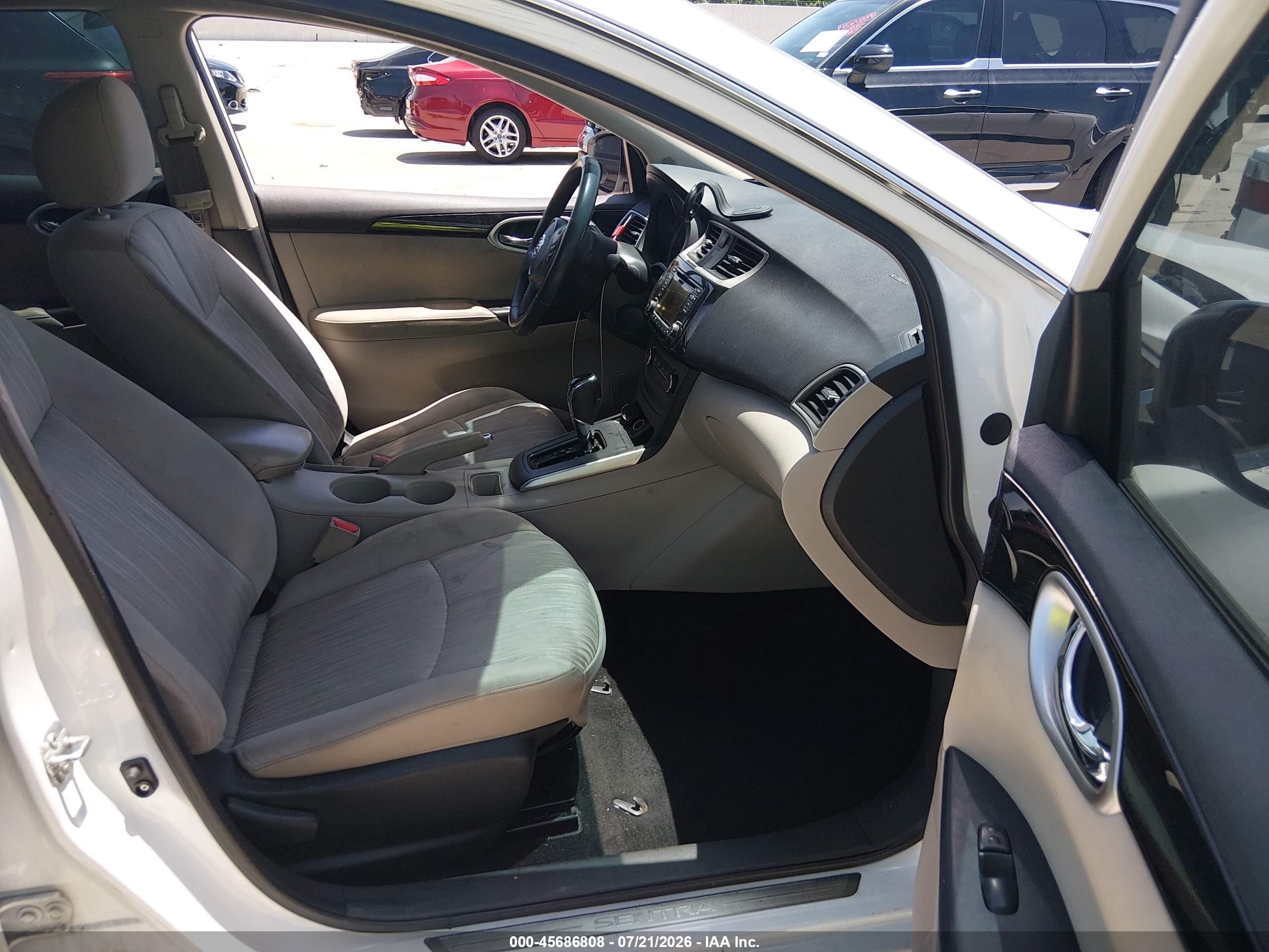 2016 Nissan Sentra Sv White vin: 3N1AB7AP1GY227770