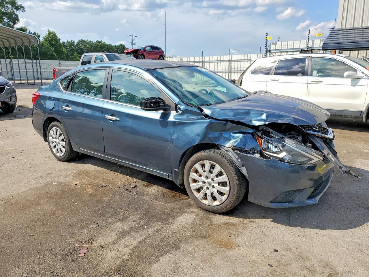 2016 Nissan Sentra Sv Blue vin: 3N1AB7AP1GY338500