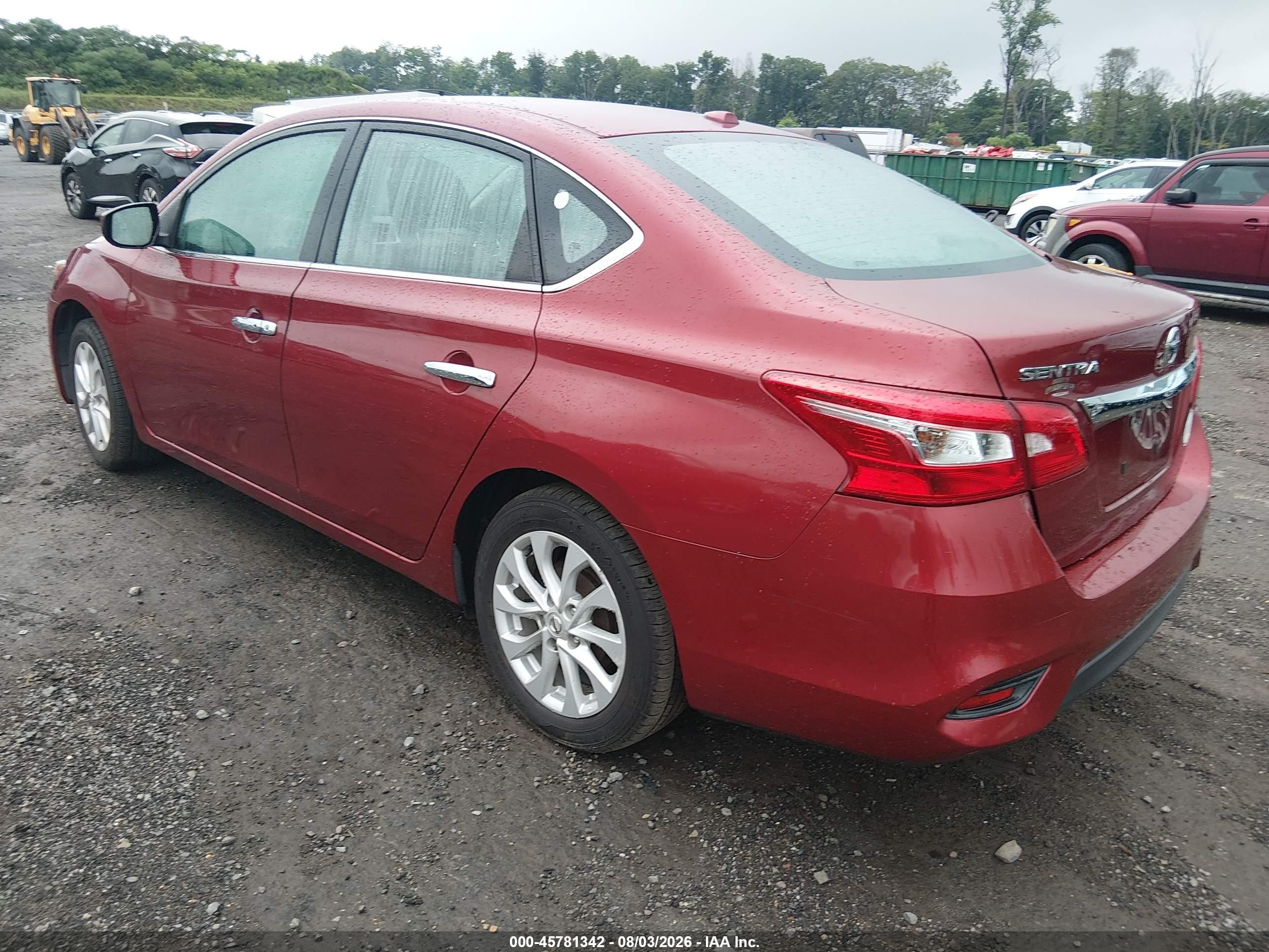 2017 Nissan Sentra Sv Красный vin: 3N1AB7AP1HL661315