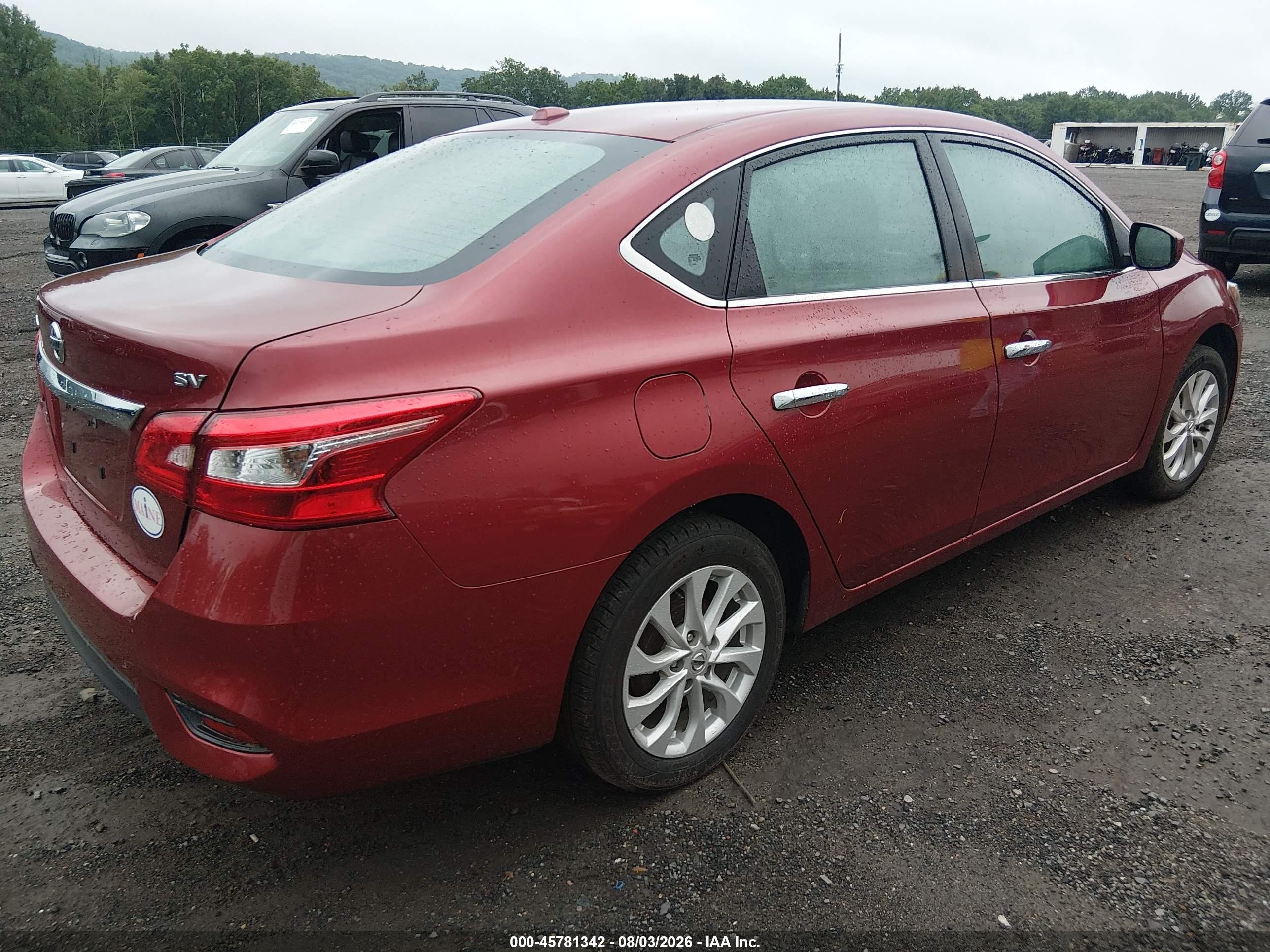 2017 Nissan Sentra Sv Красный vin: 3N1AB7AP1HL661315