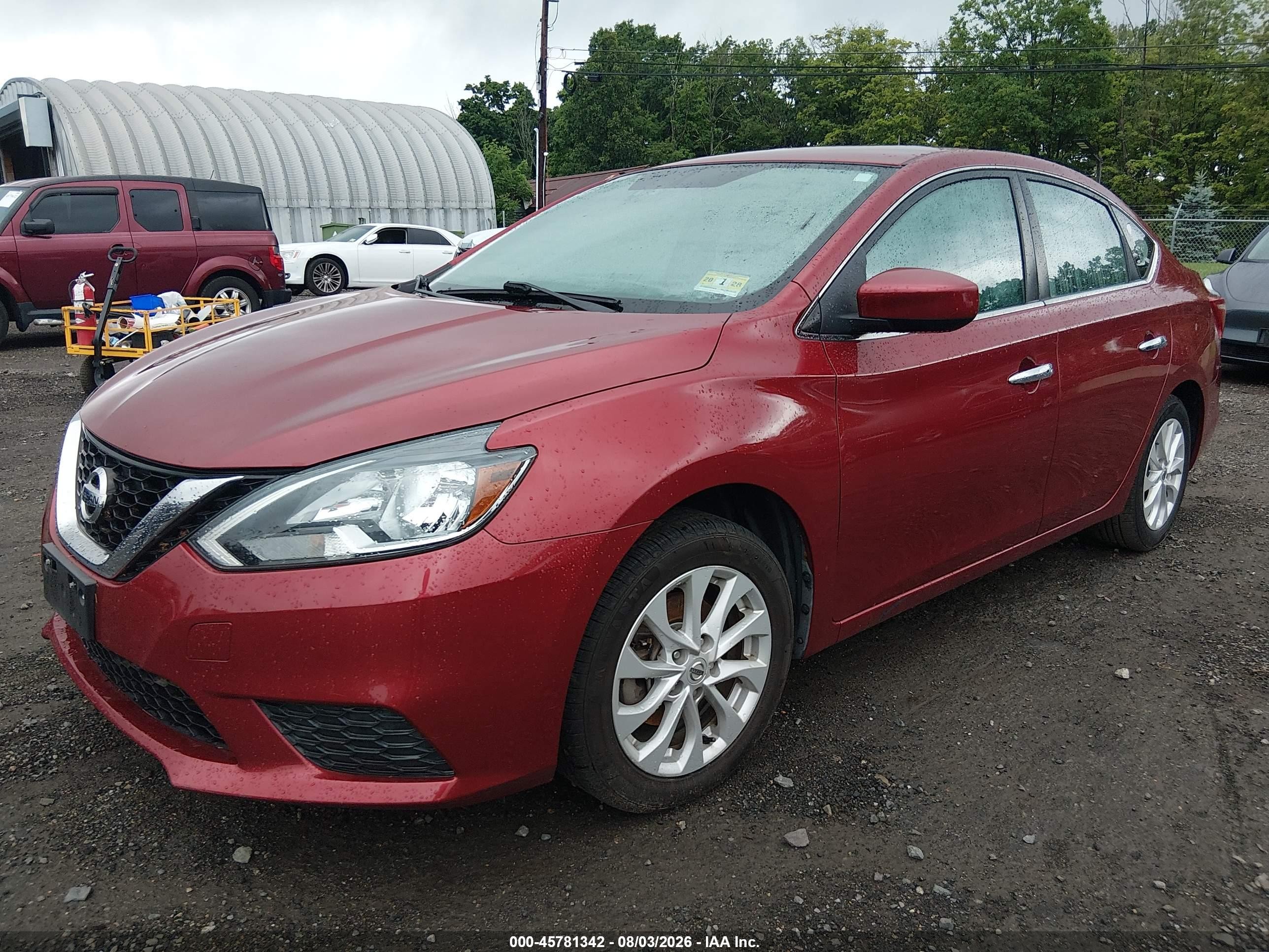 2017 Nissan Sentra Sv Красный vin: 3N1AB7AP1HL661315