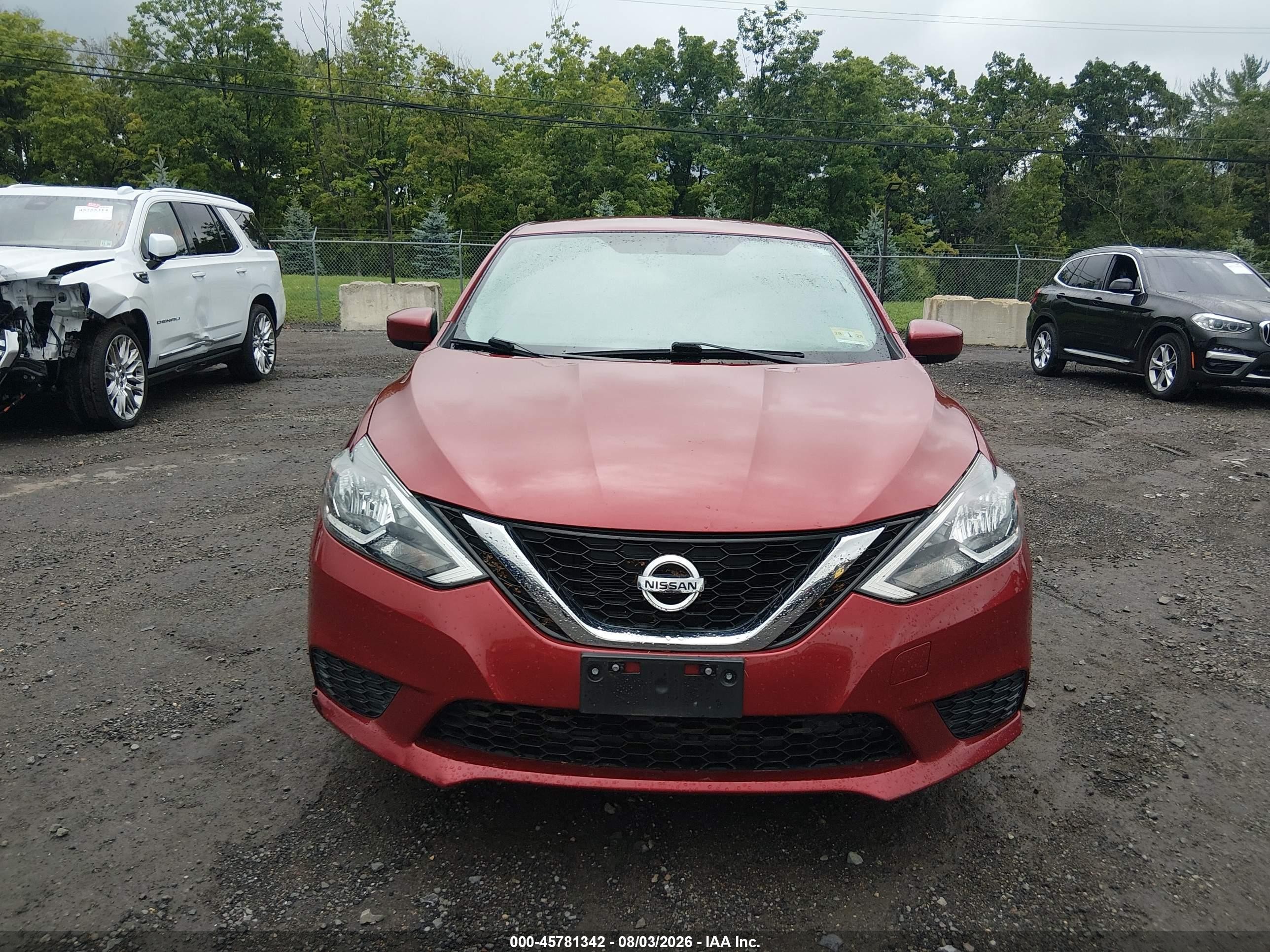 2017 Nissan Sentra Sv Красный vin: 3N1AB7AP1HL661315